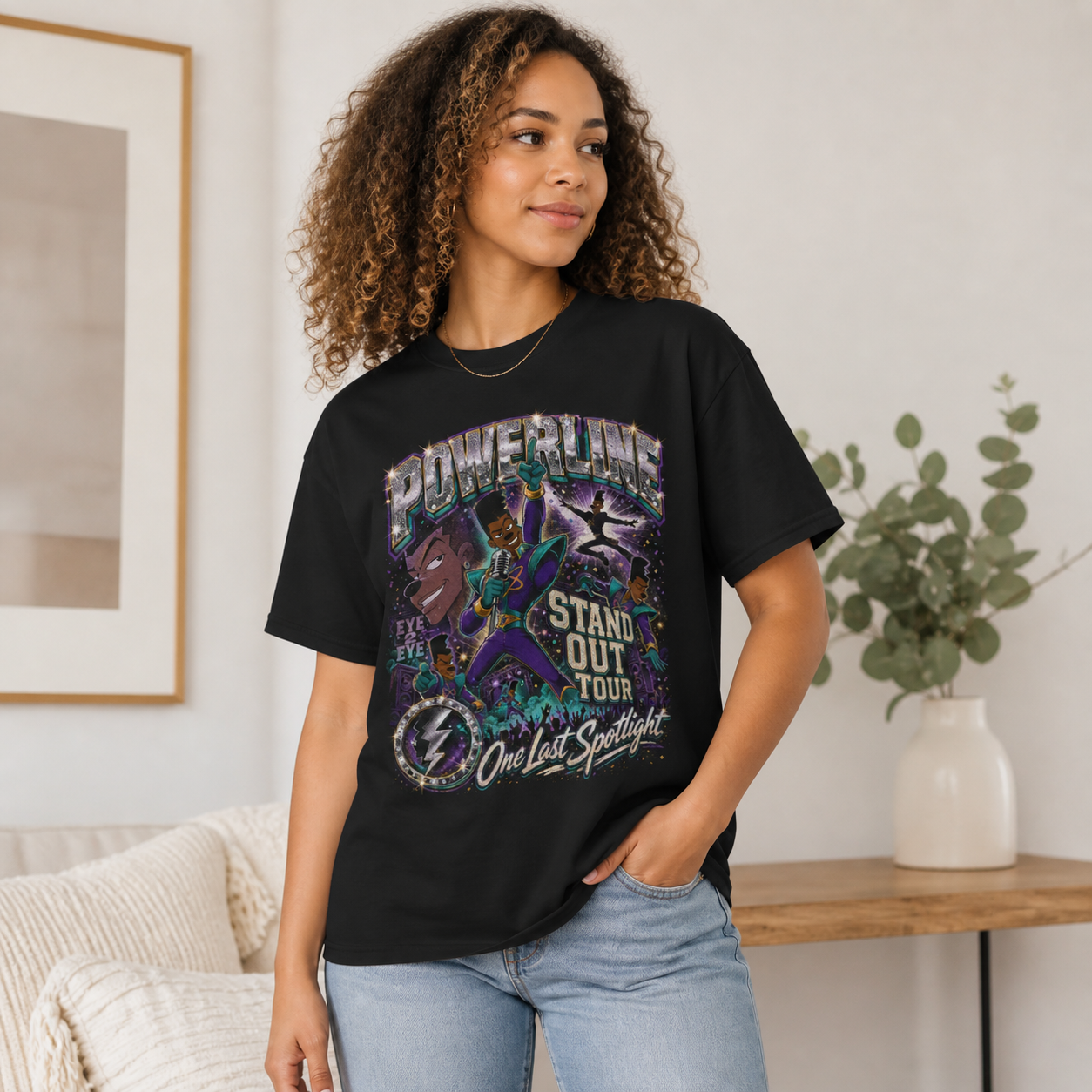 Powerline Stand Out Tour Tee - mockup 5