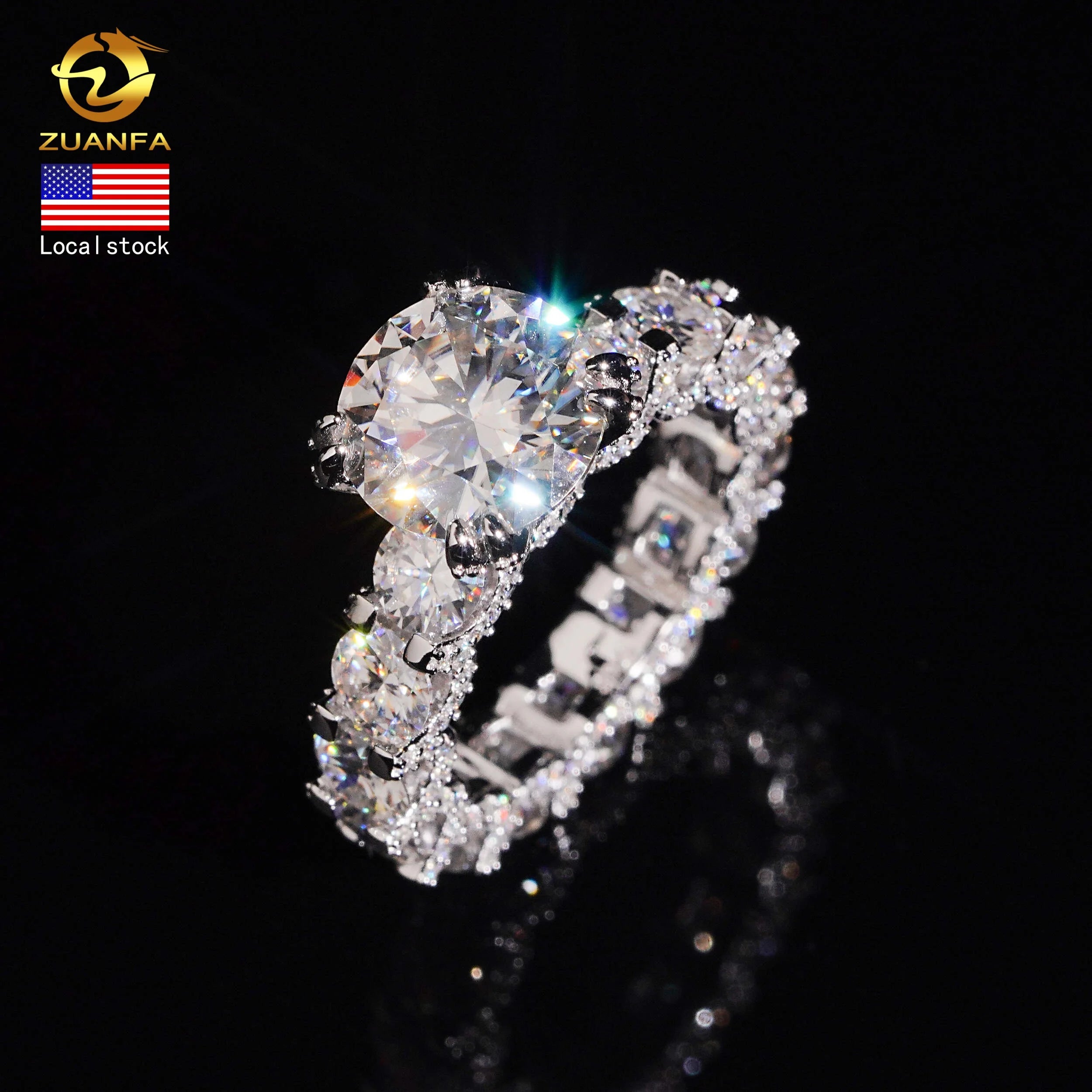 Full Eternity | Moissanite Eternity Ring | Ships from USA Warehouse