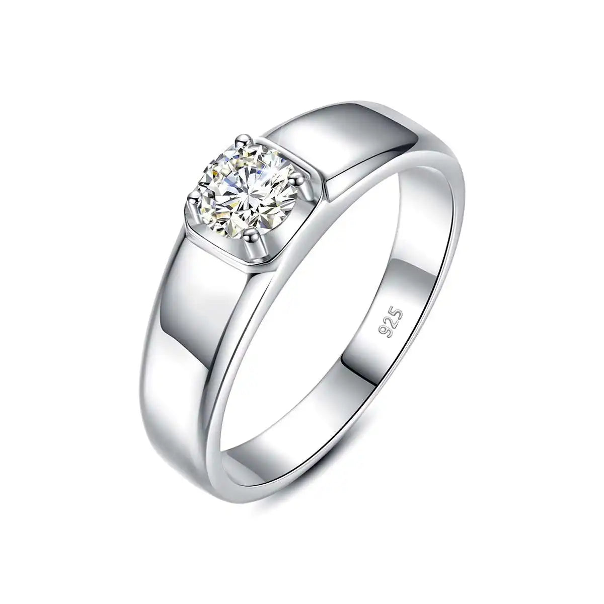 The First Light | 0.5ct Moissanite Solitaire Ring | 925 Sterling Silver