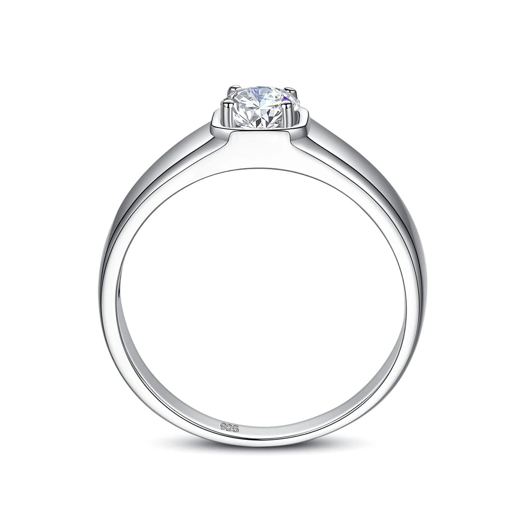 The First Light | 0.5ct Moissanite Solitaire Ring | 925 Sterling Silver