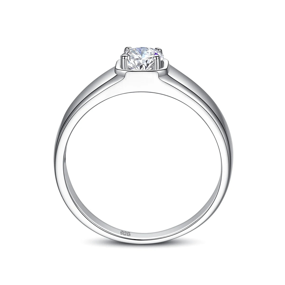 The First Light | 0.5ct Moissanite Solitaire Ring | 925 Sterling Silver