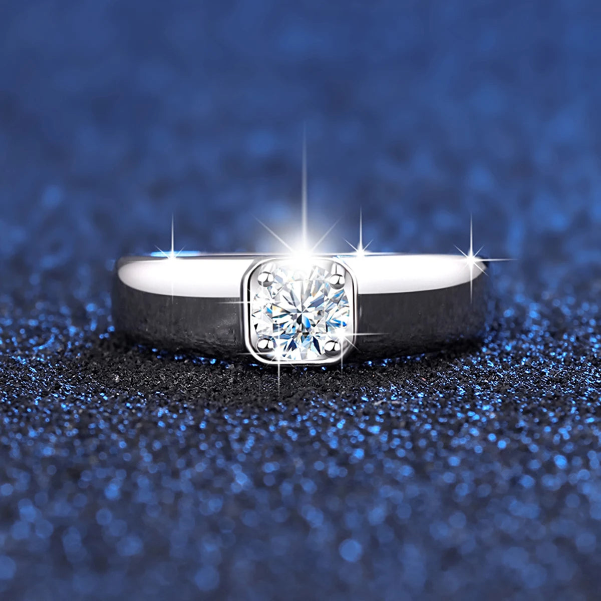 The First Light | 0.5ct Moissanite Solitaire Ring | 925 Sterling Silver