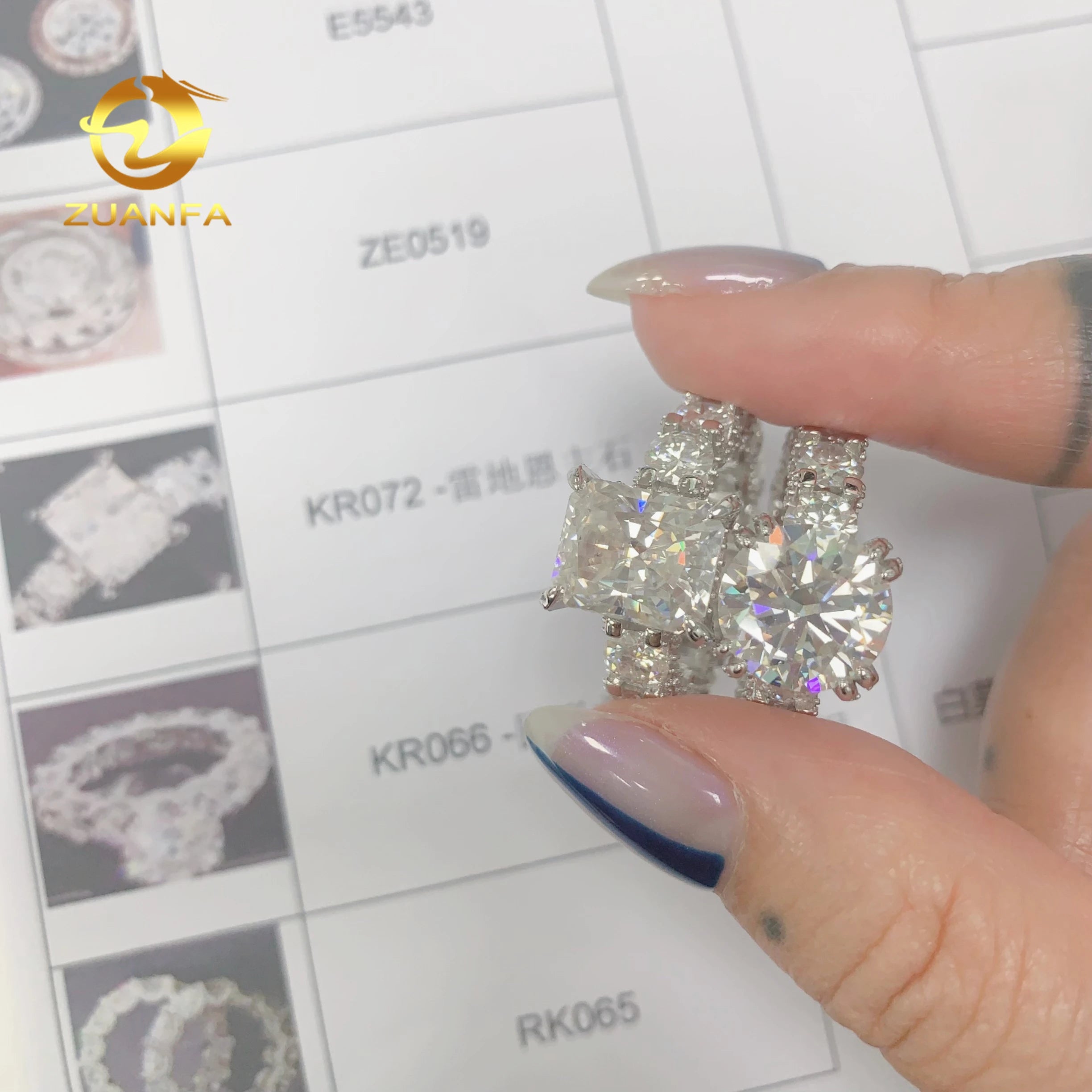 Round Brilliant Reserve | Big Stone Moissanite Wedding Ring | 925 Silver