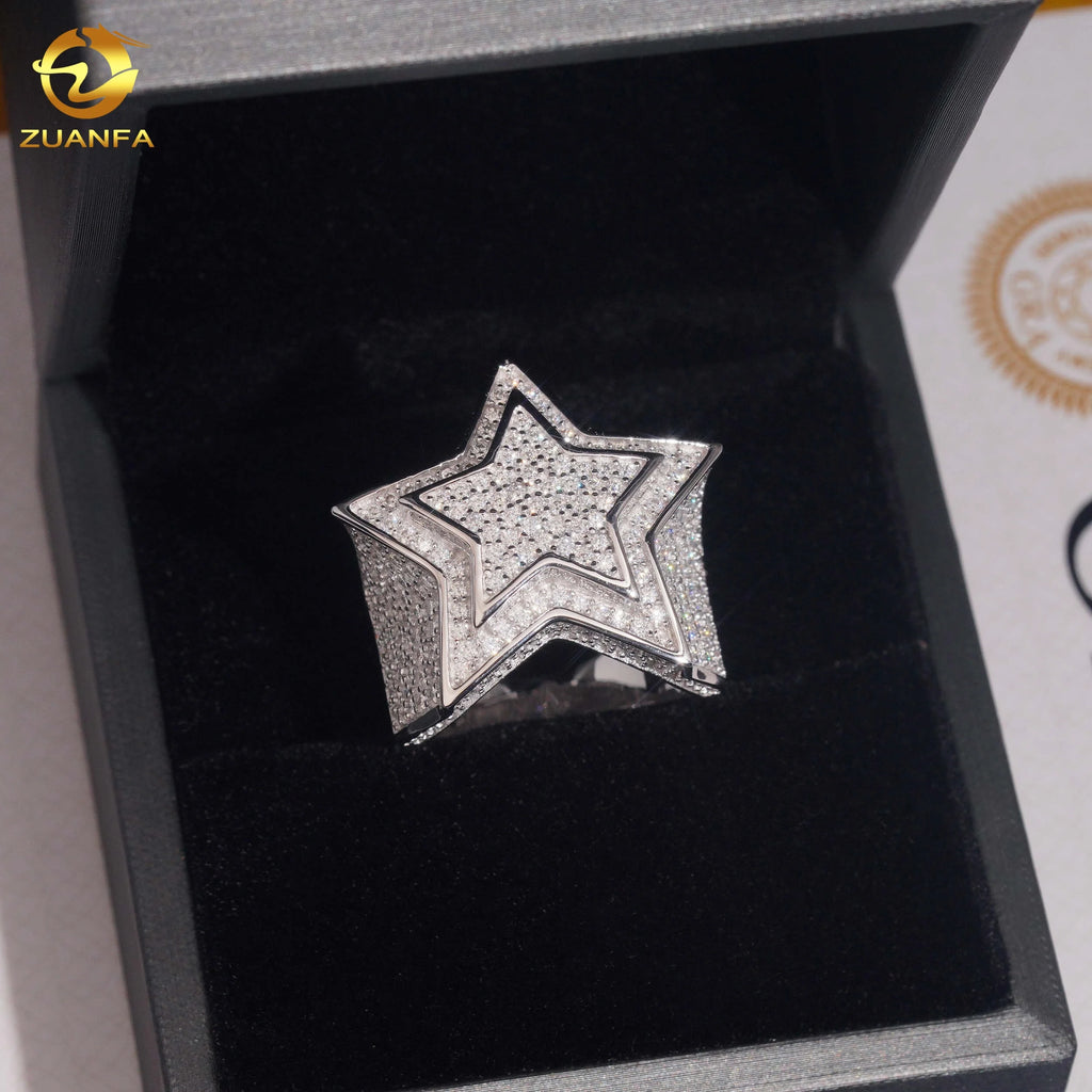 Sovereign | Men's VVS Moissanite Ring | Solid 925 Sterling Silver