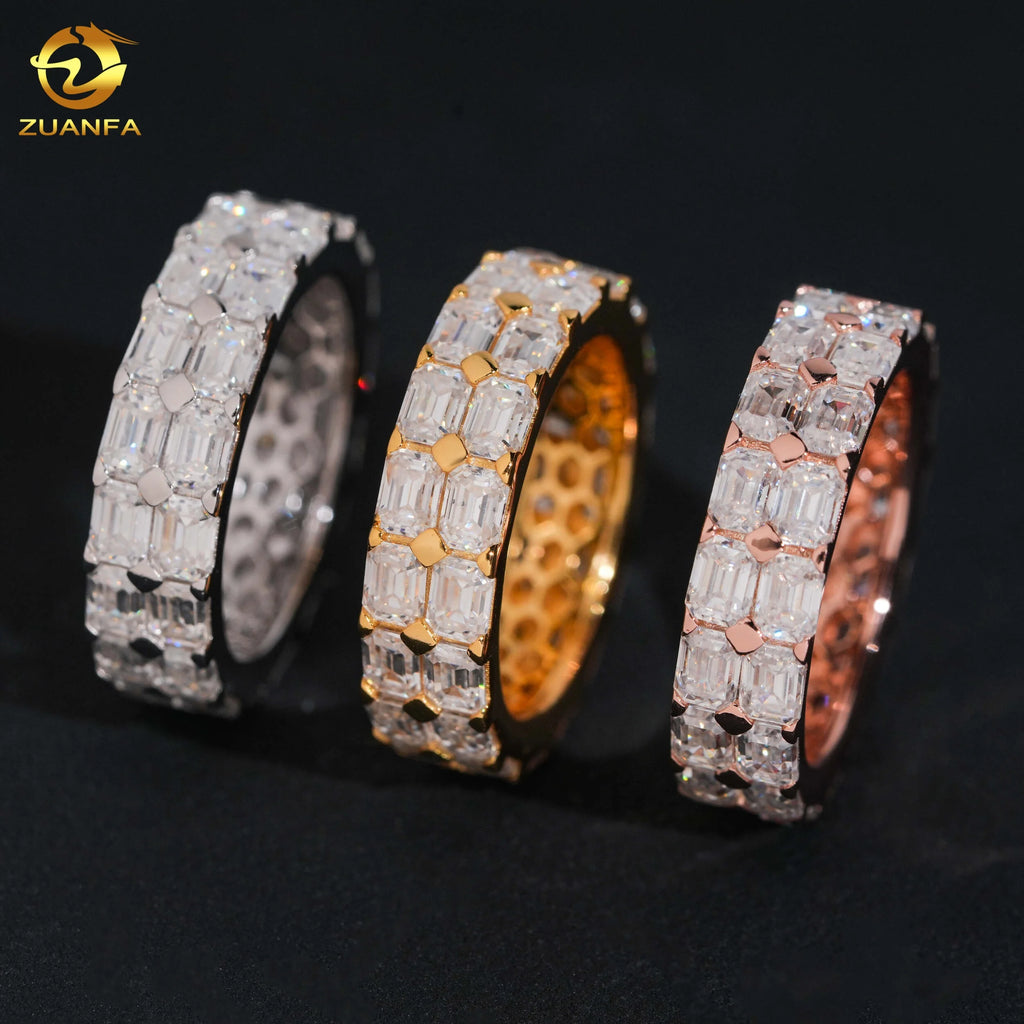 Emerald Estate | Emerald Cut Moissanite Ring | Gold over Solid 925 Silver