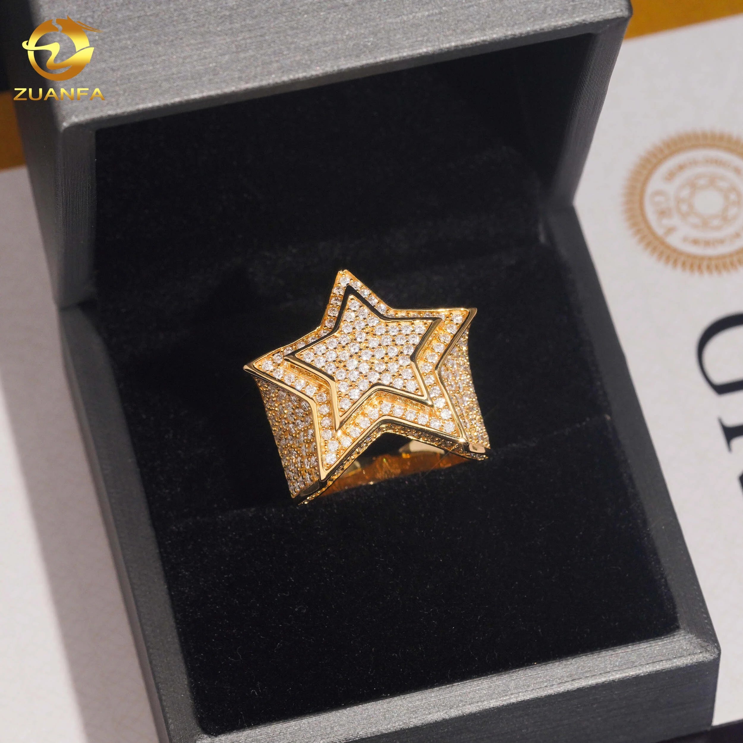 Sovereign | Men's VVS Moissanite Ring | Solid 925 Sterling Silver