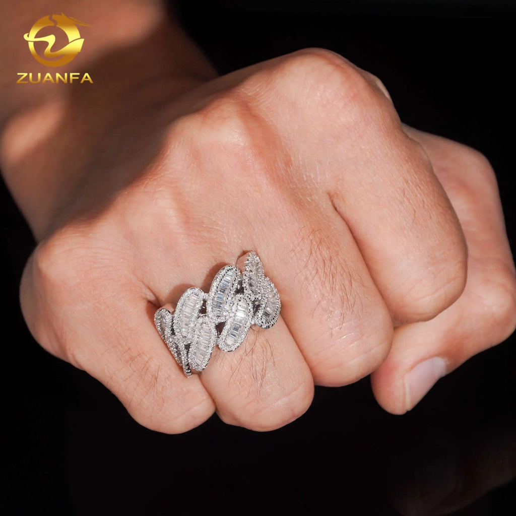 Iced Signet | Moissanite Hip Hop Ring | Solid 925 Sterling Silver