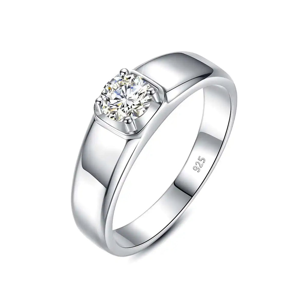 The First Light | 0.5ct Moissanite Solitaire Ring | 925 Sterling Silver