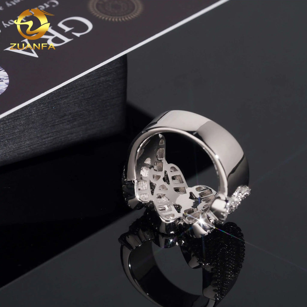 Iced Signet | Moissanite Hip Hop Ring | Solid 925 Sterling Silver