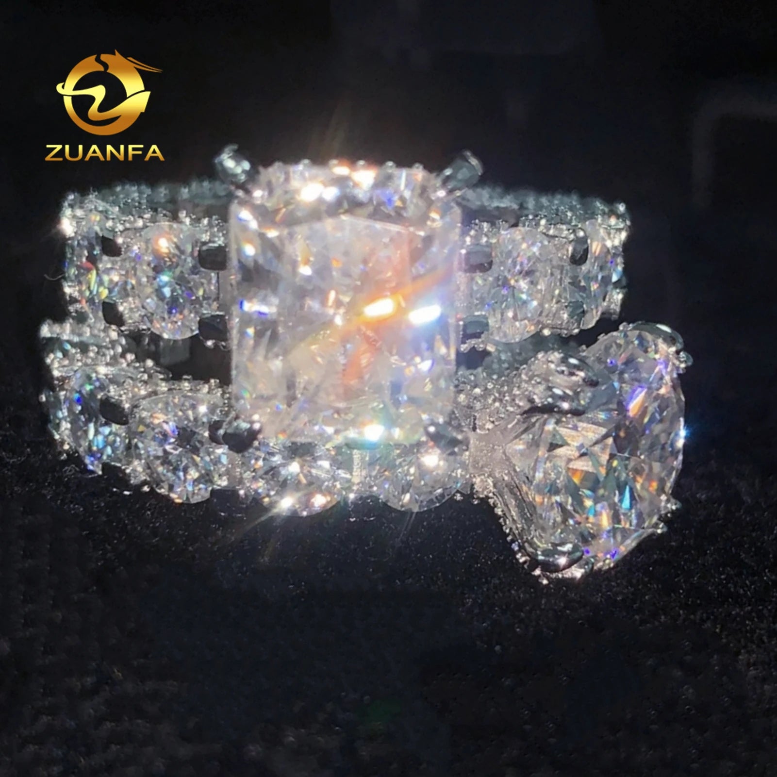 Round Brilliant Reserve | Big Stone Moissanite Wedding Ring | 925 Silver