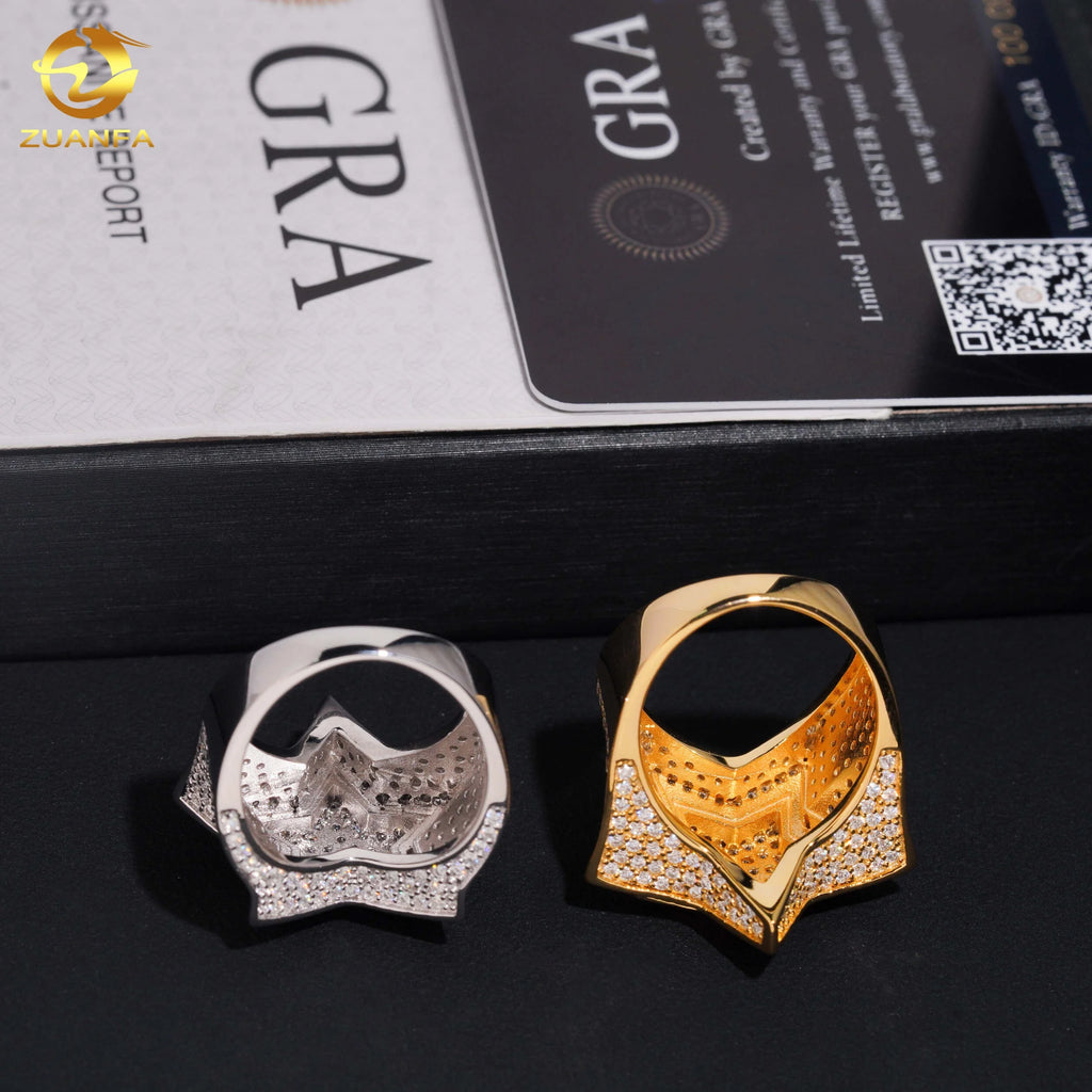 Sovereign | Men's VVS Moissanite Ring | Solid 925 Sterling Silver