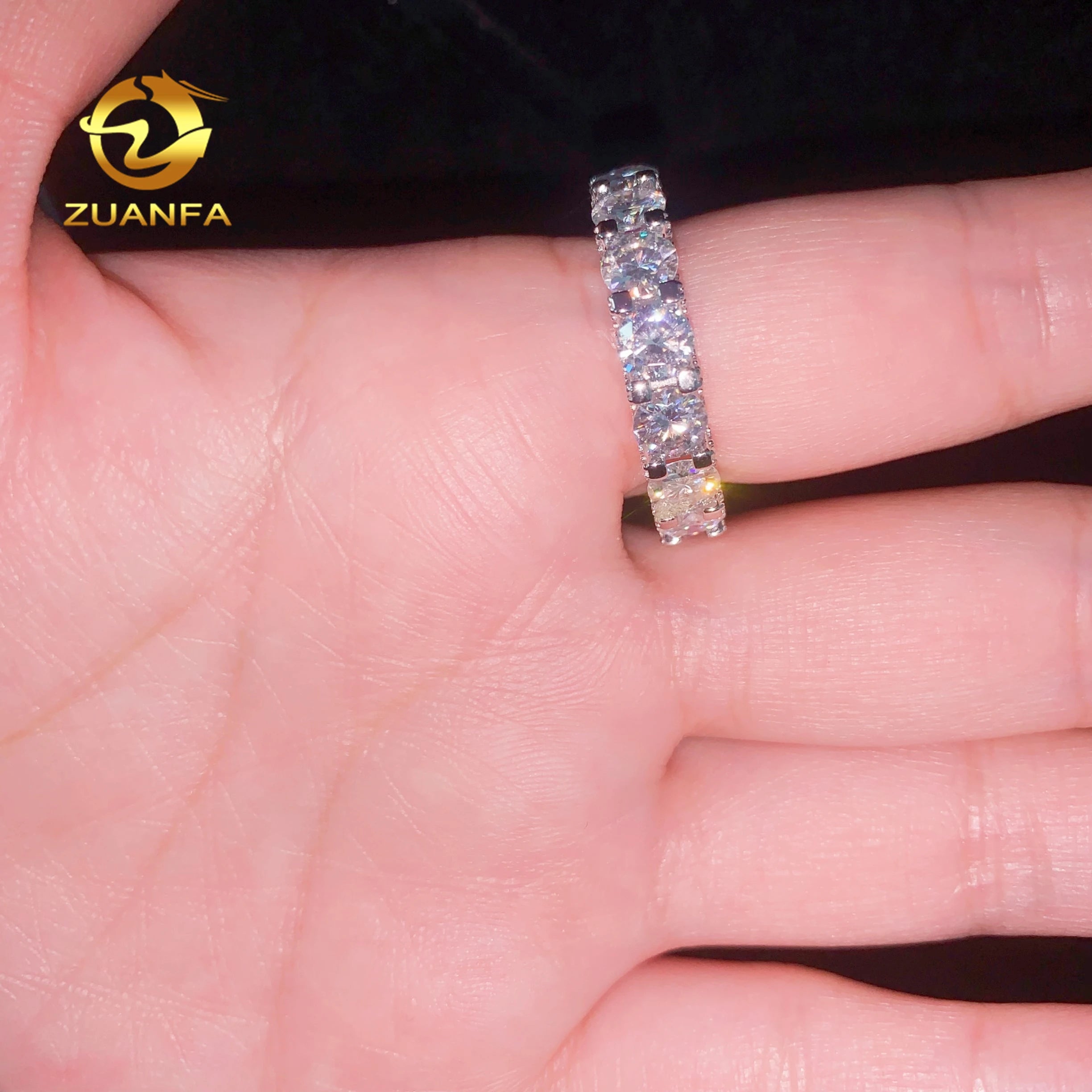 Grand Round | 5ct Round Brilliant Moissanite Ring | 925 Sterling Silver