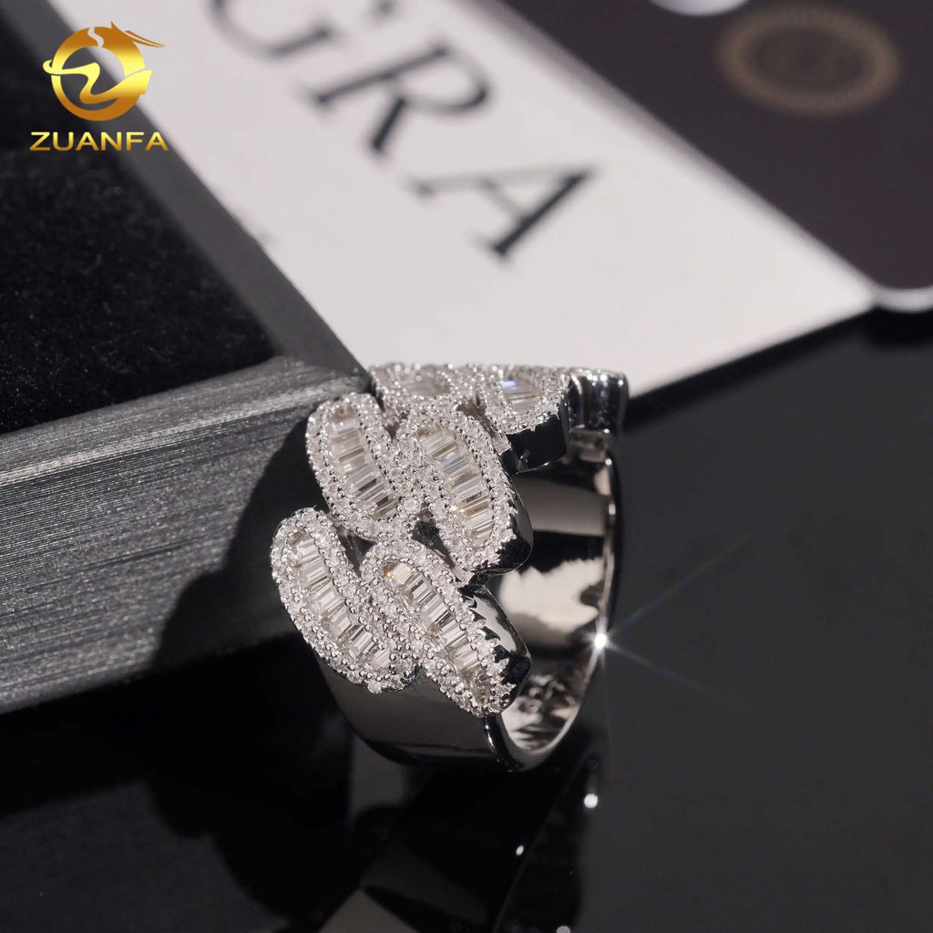 Iced Signet | Moissanite Hip Hop Ring | Solid 925 Sterling Silver