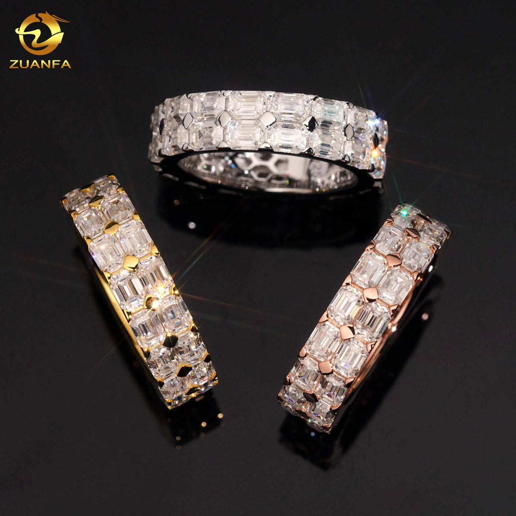 Emerald Estate | Emerald Cut Moissanite Ring | Gold over Solid 925 Silver