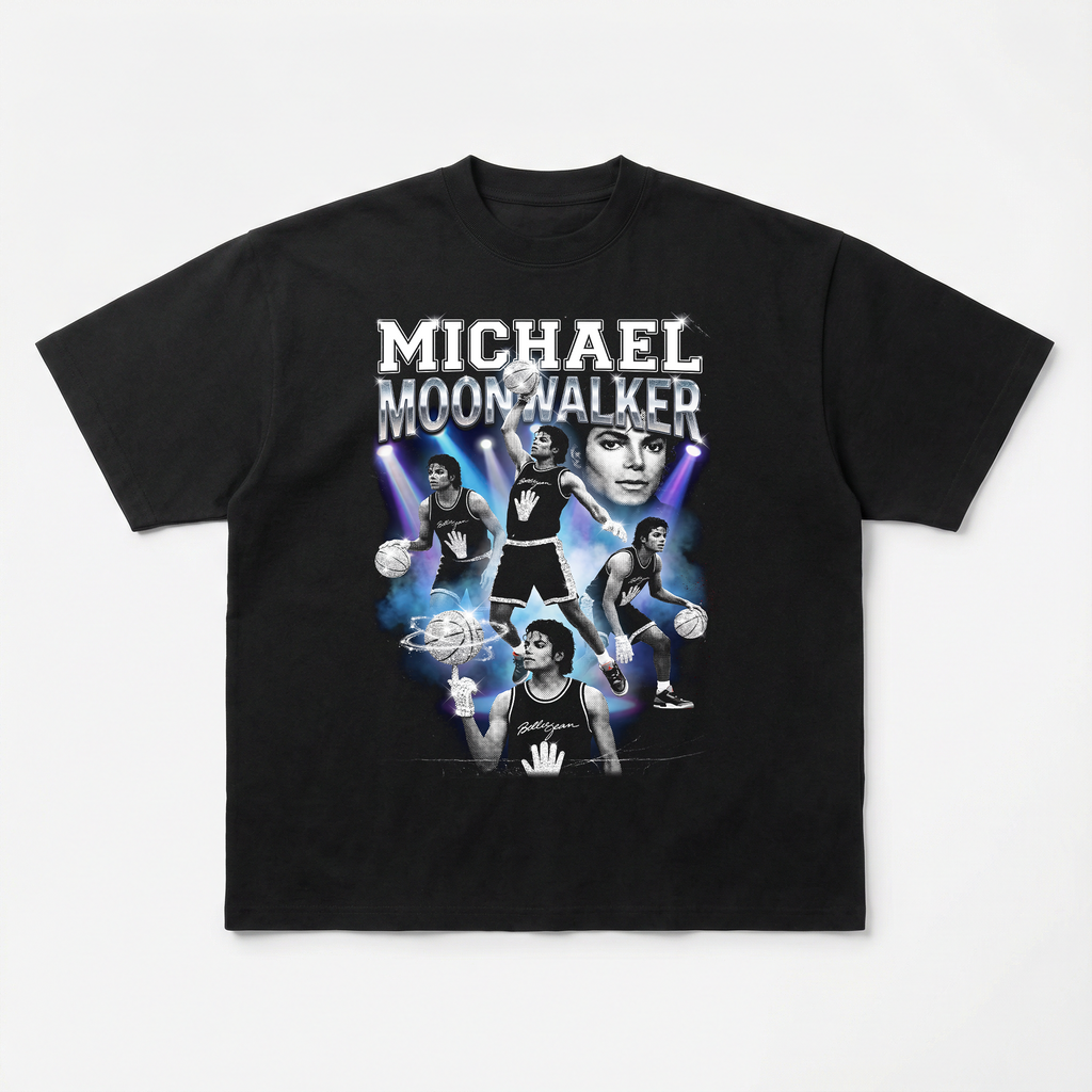MJ Moonwalker Basketball Tee - bootleg variant mockup