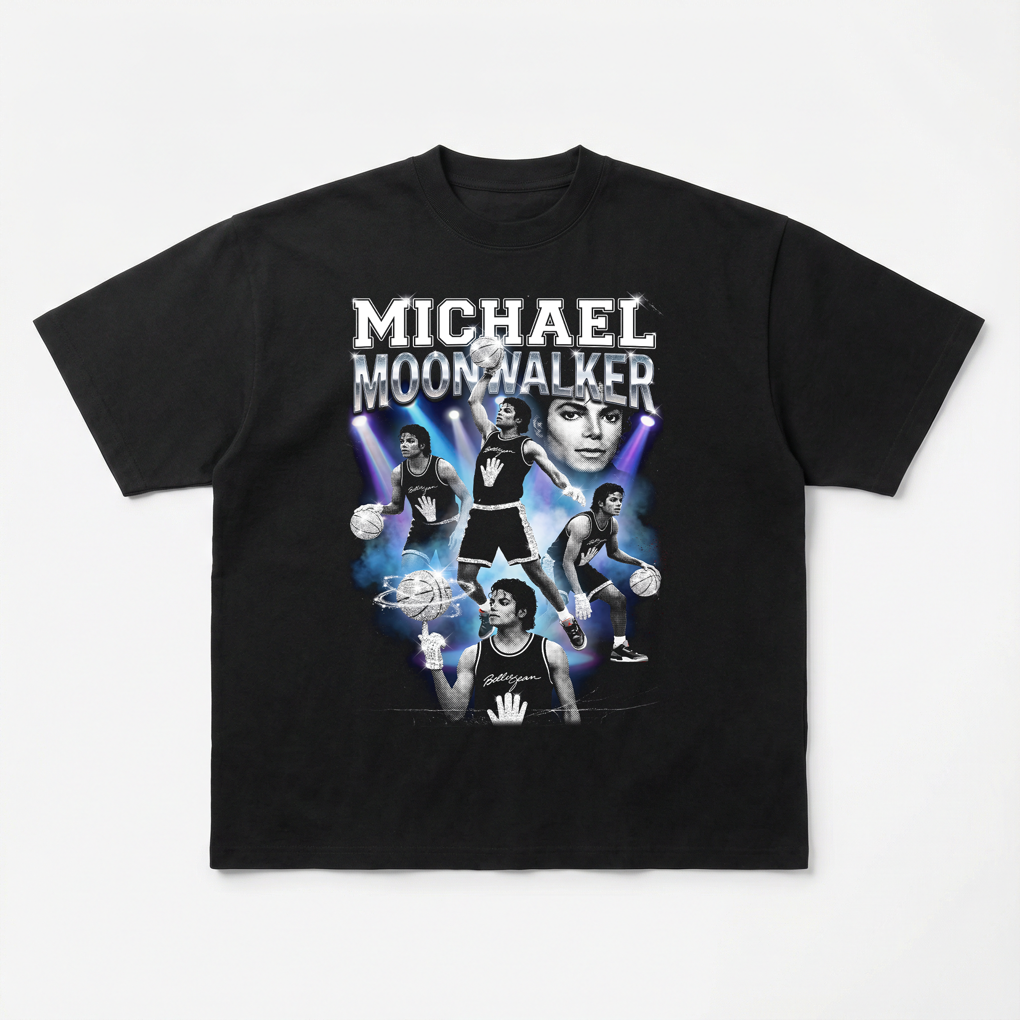 MJ Moonwalker Basketball Tee - bootleg variant mockup