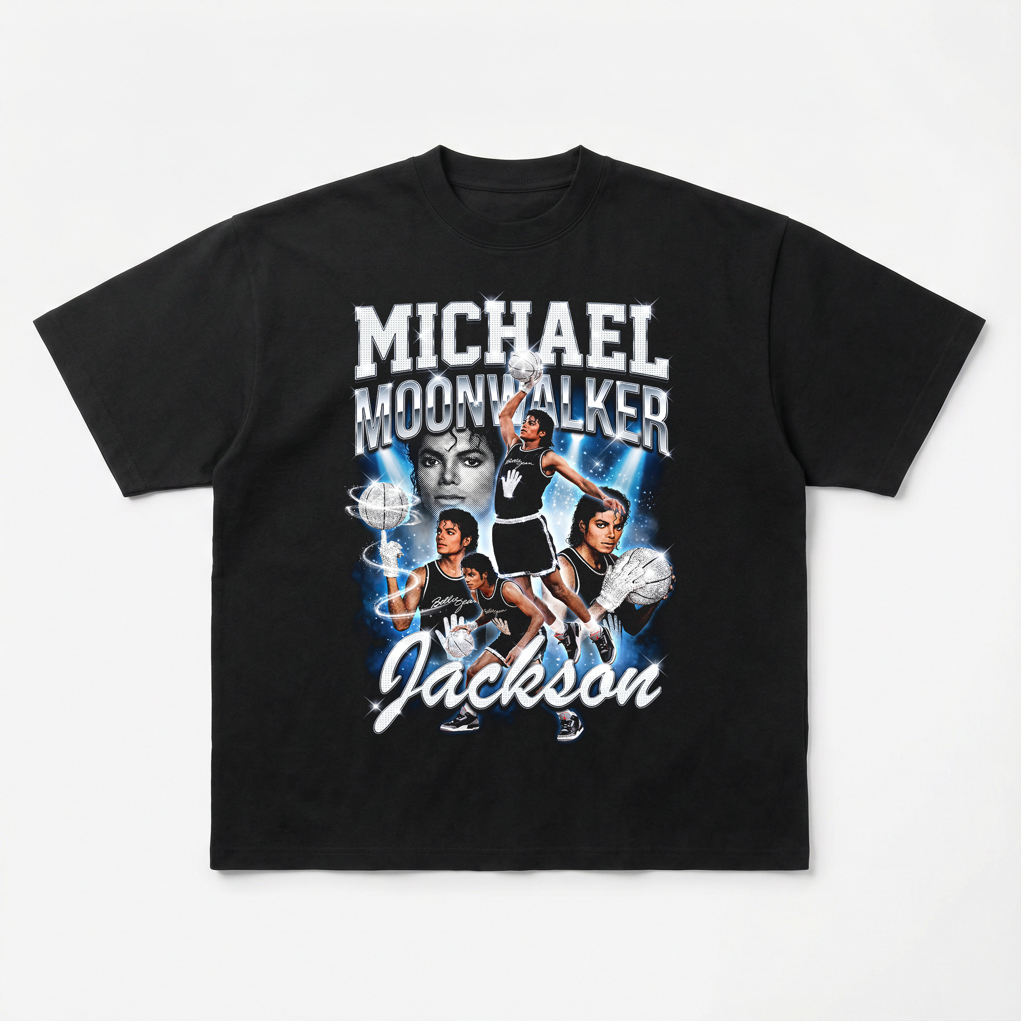 MJ Moonwalker Basketball Tee - bootleg flat mockup