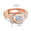 Bow Knot | 1ct Moissanite Ring, 7mm | Certified 925 Sterling Silver