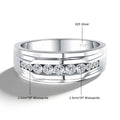 Round White | Unisex Moissanite Ring | 18K Gold over 925 Silver