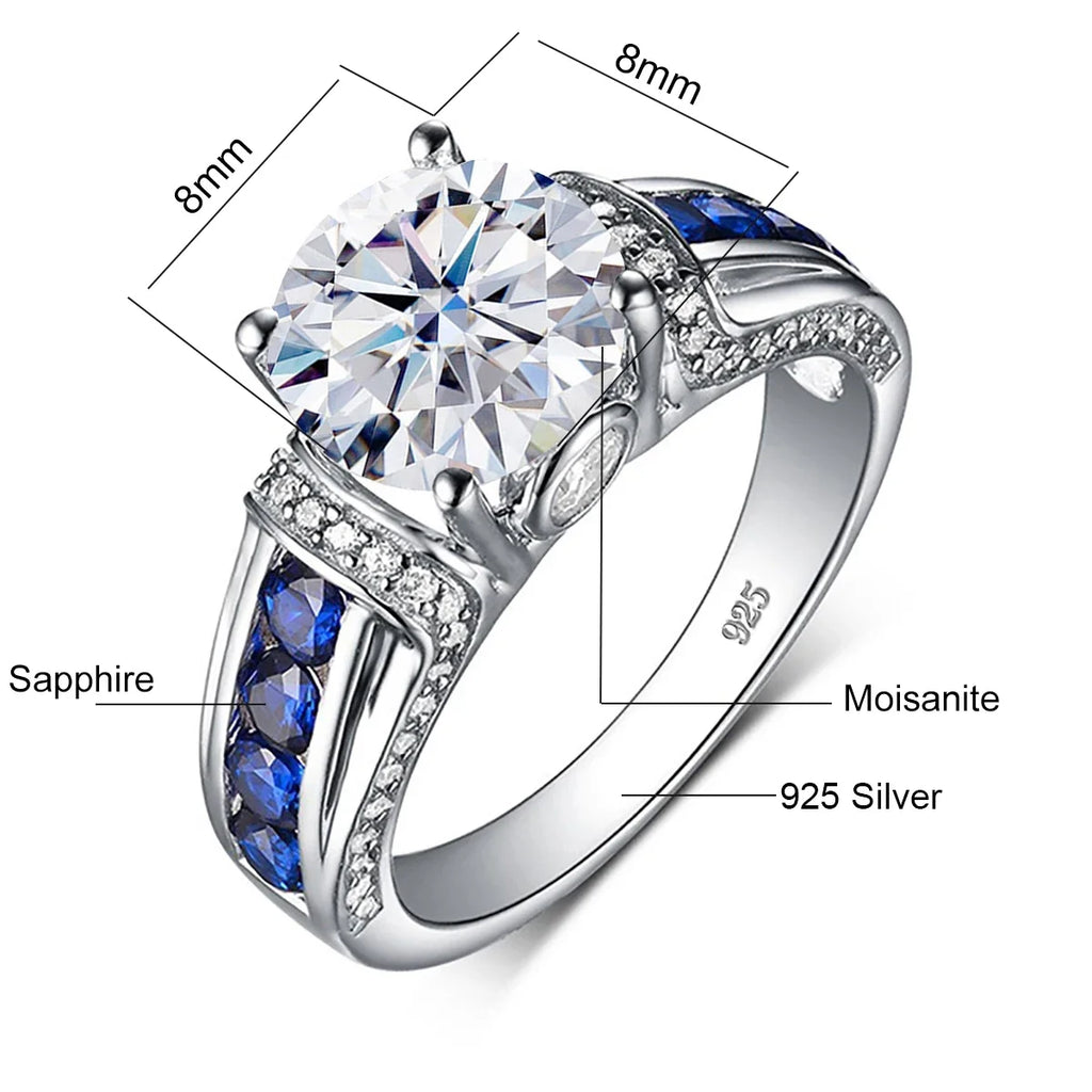 The Standard | 2ct Moissanite Solitaire Ring | Certified Solid 925 Silver