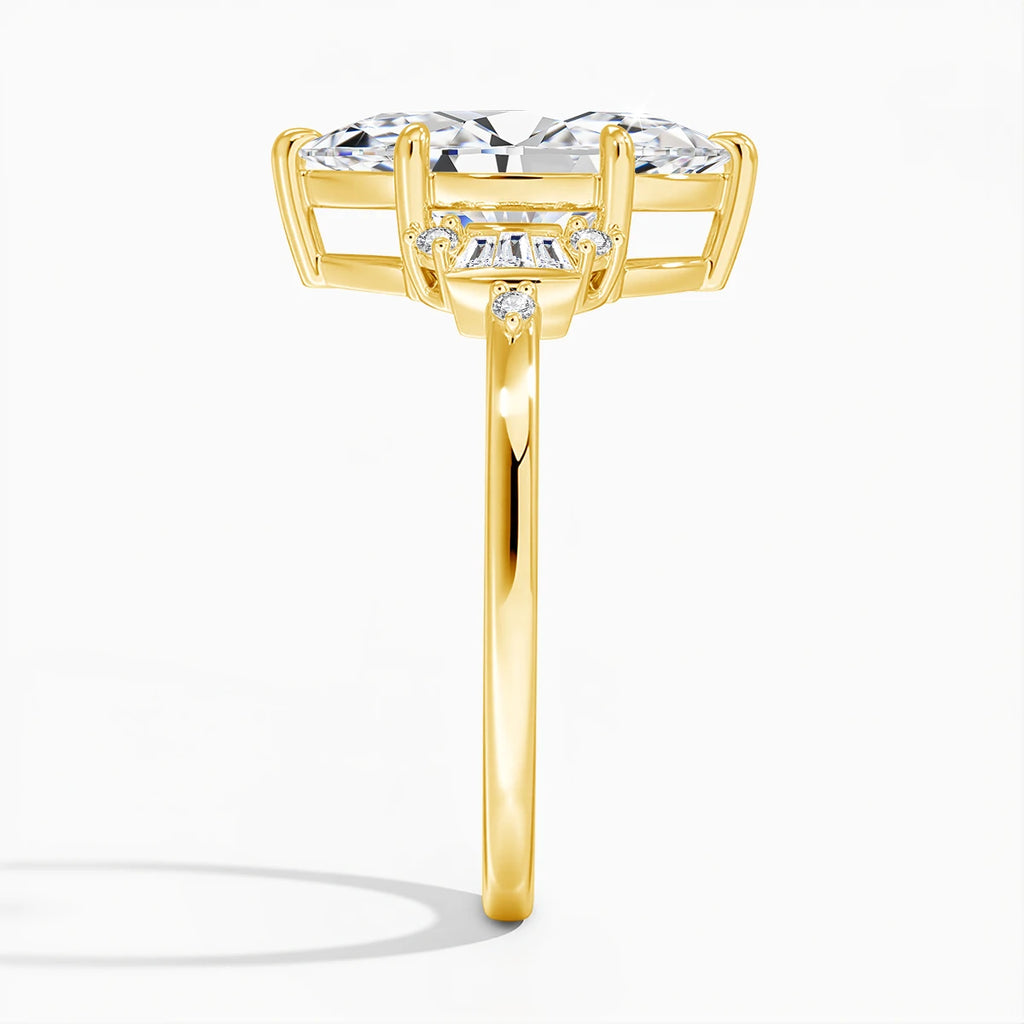 Marquise Royale | 3ct Marquise Moissanite Engagement Ring | 925 Silver