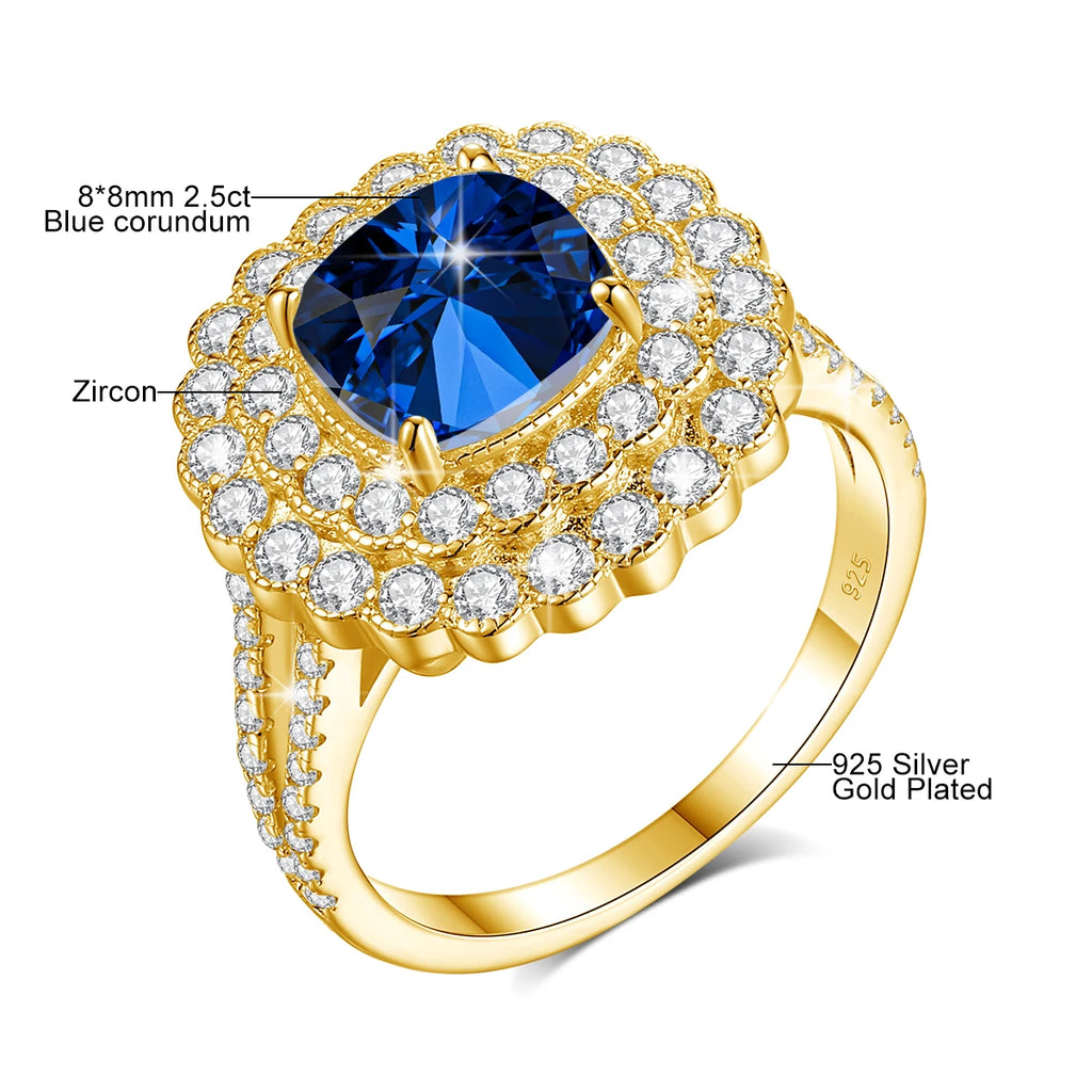Halo Noir | Large Moissanite Halo Ring | 925 Sterling Silver