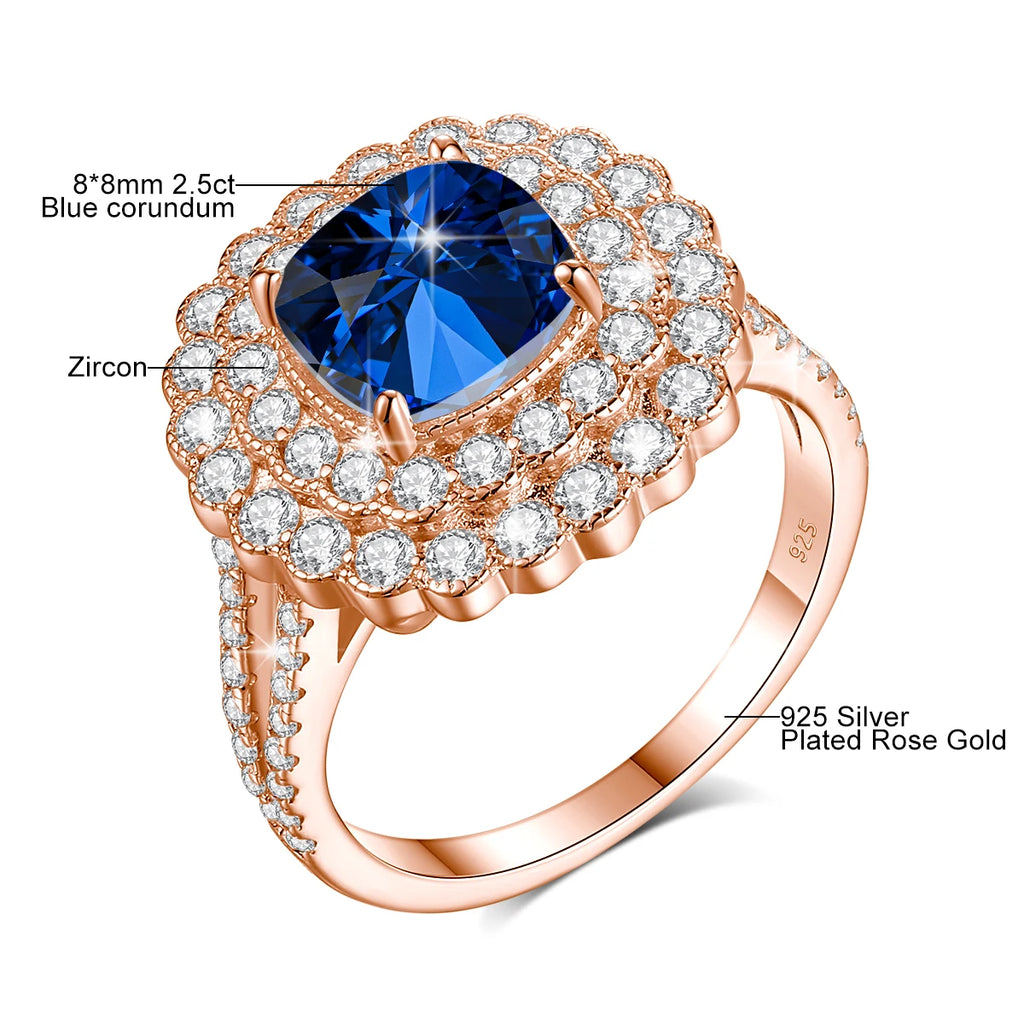 Halo Noir | Large Moissanite Halo Ring | 925 Sterling Silver