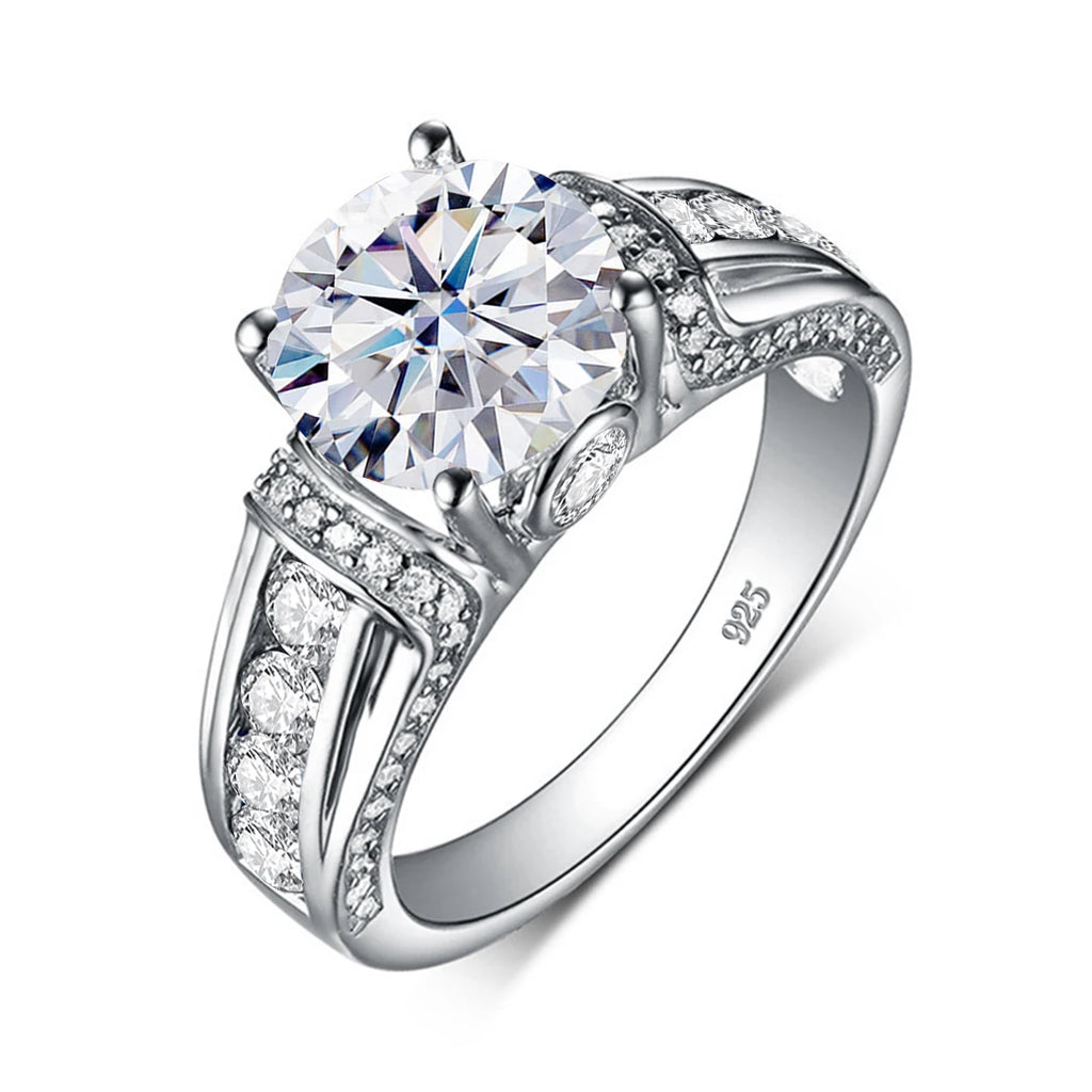 Two Carat Muse | 2ct Moissanite Ring for Women | Solid 925 Silver
