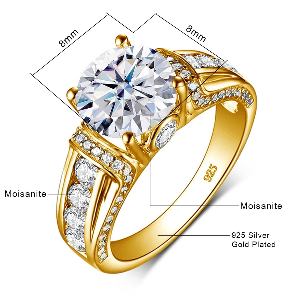 The Standard | 2ct Moissanite Solitaire Ring | Certified Solid 925 Silver
