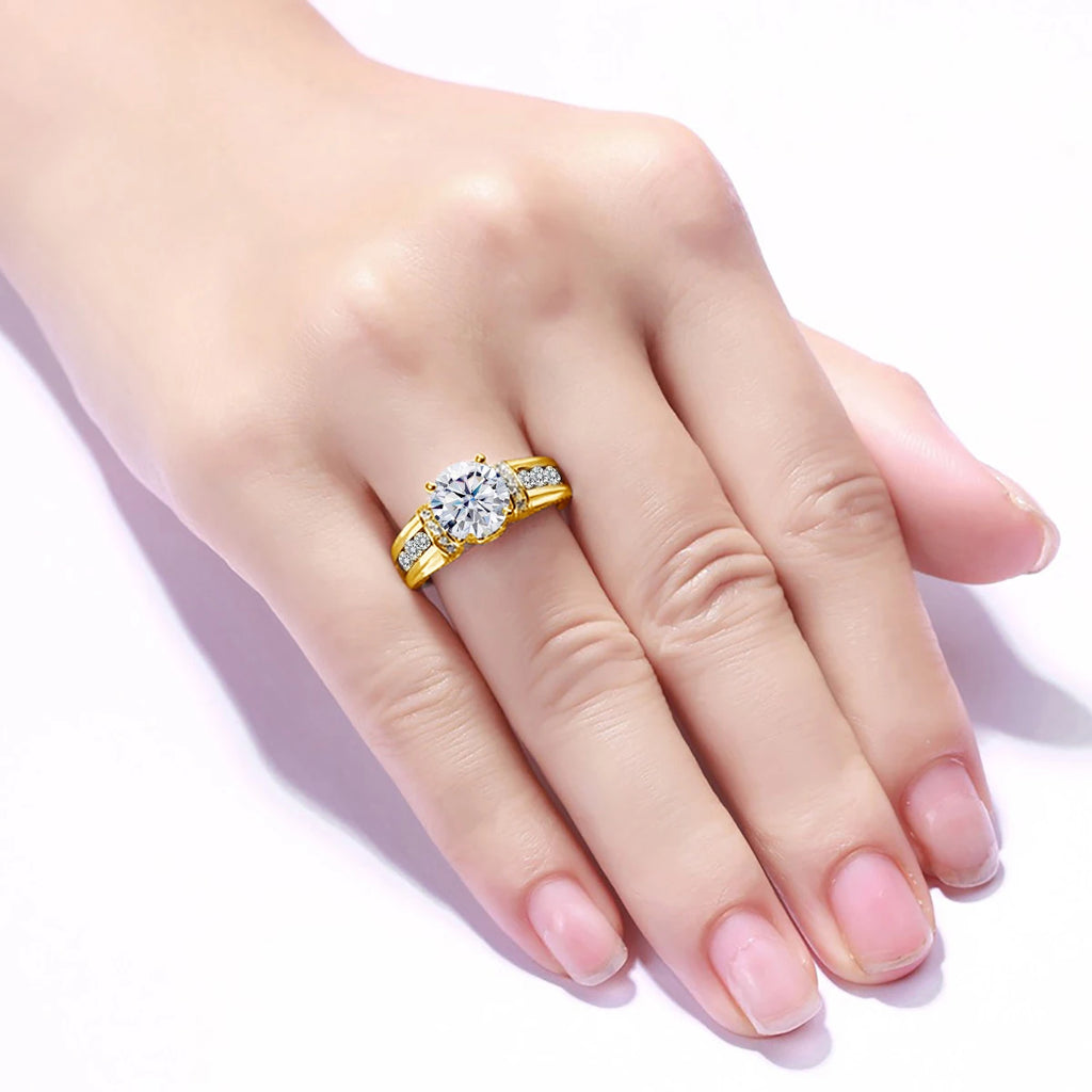 The Standard | 2ct Moissanite Solitaire Ring | Certified Solid 925 Silver