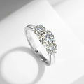 Cat Totem | 2ct Moissanite Three Stone Ring | Certified 925 Silver