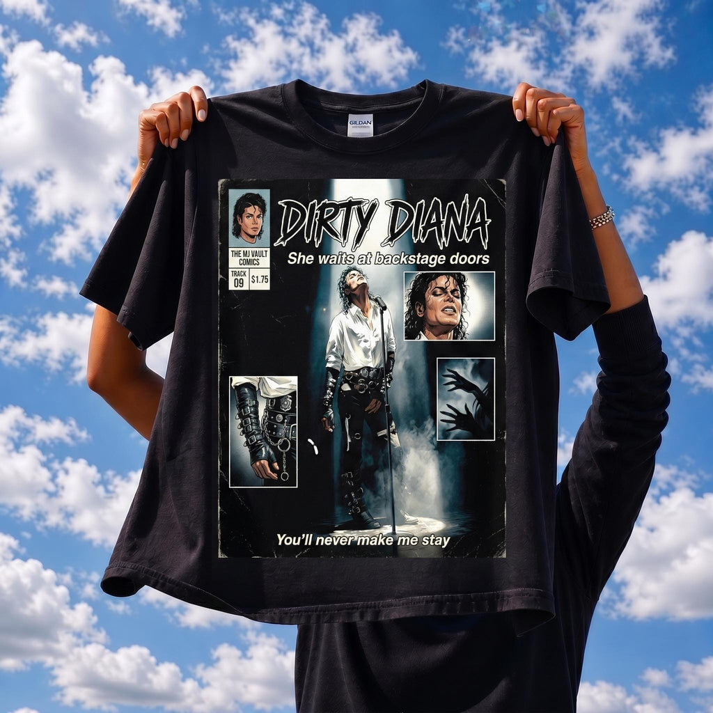 Michael Jackson Dirty Diana T-Shirt - Bad Era Rock Tee - Cover