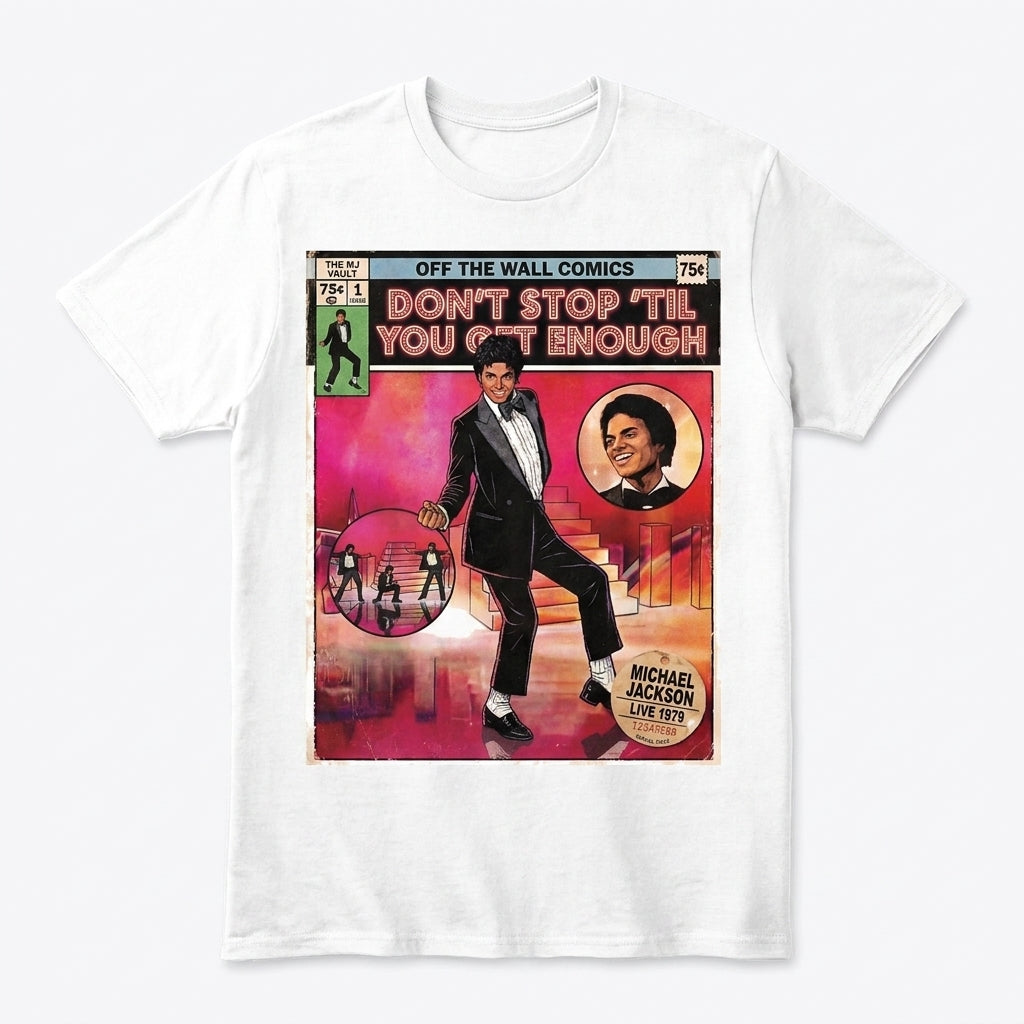 MJ Off The Wall Don't Stop Til You Get Enough Tee - flat lay white