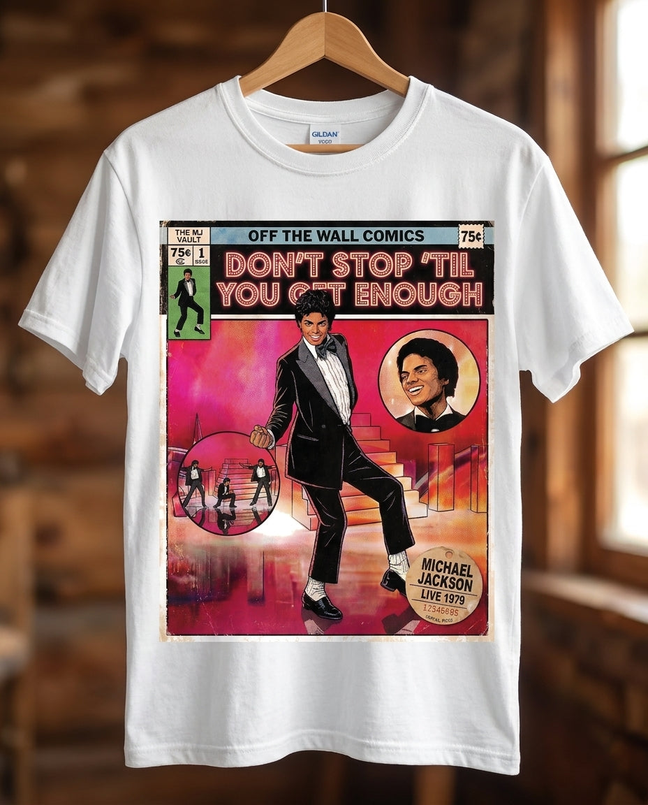 MJ Off The Wall Don't Stop Til You Get Enough Tee - product close-up white