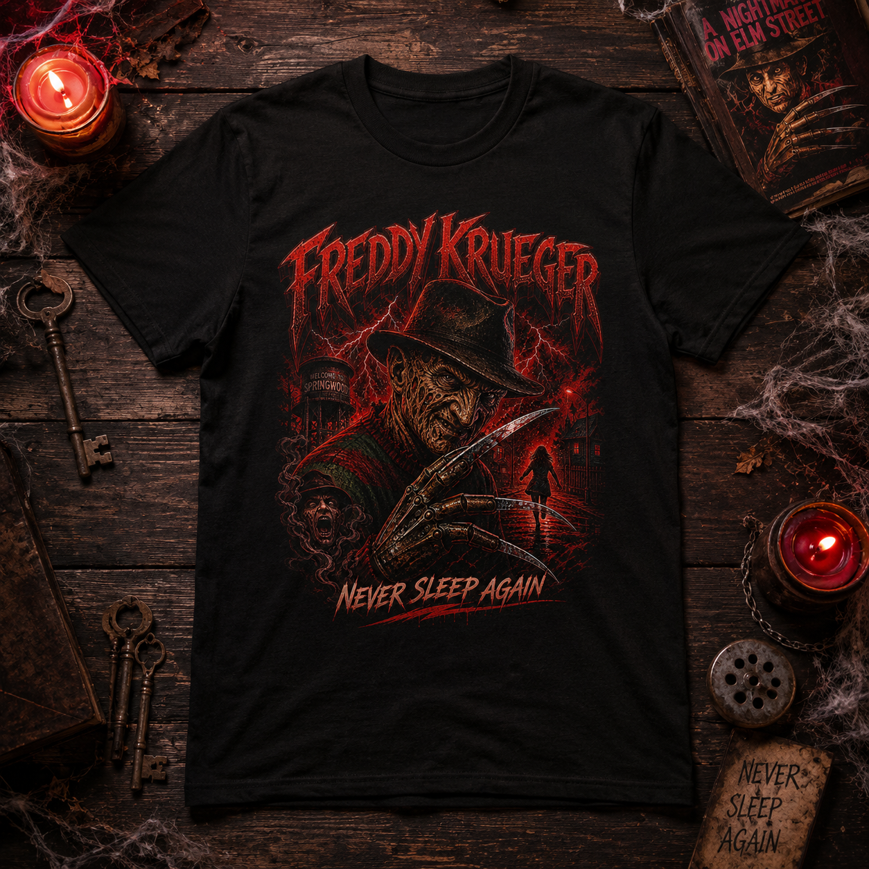 Freddy Krueger Horror Shirt | Distressed Slasher Movie Tee