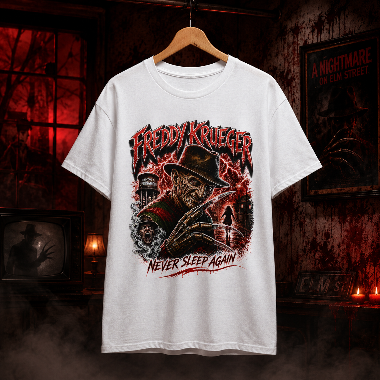 Freddy Krueger Horror Shirt | Distressed Slasher Movie Tee