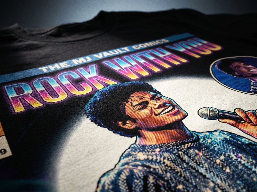 MJ Off The Wall Rock with You Tee - macro detail