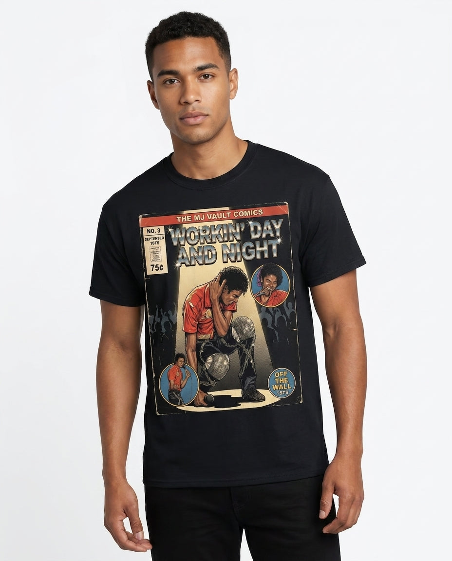MJ Off The Wall Workin' Day and Night Tee - on model