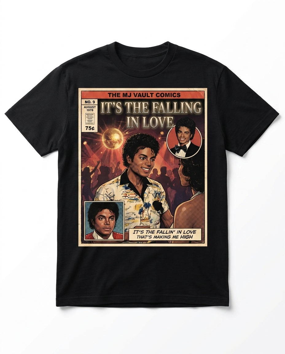 MJ Off The Wall It's the Falling in Love Tee - flat lay
