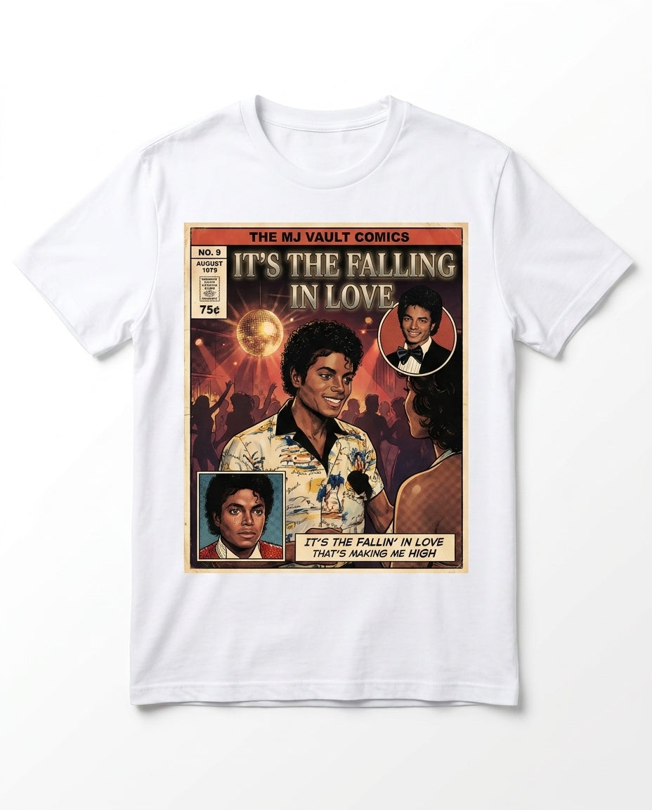 MJ Off The Wall It's the Falling in Love Tee - flat lay