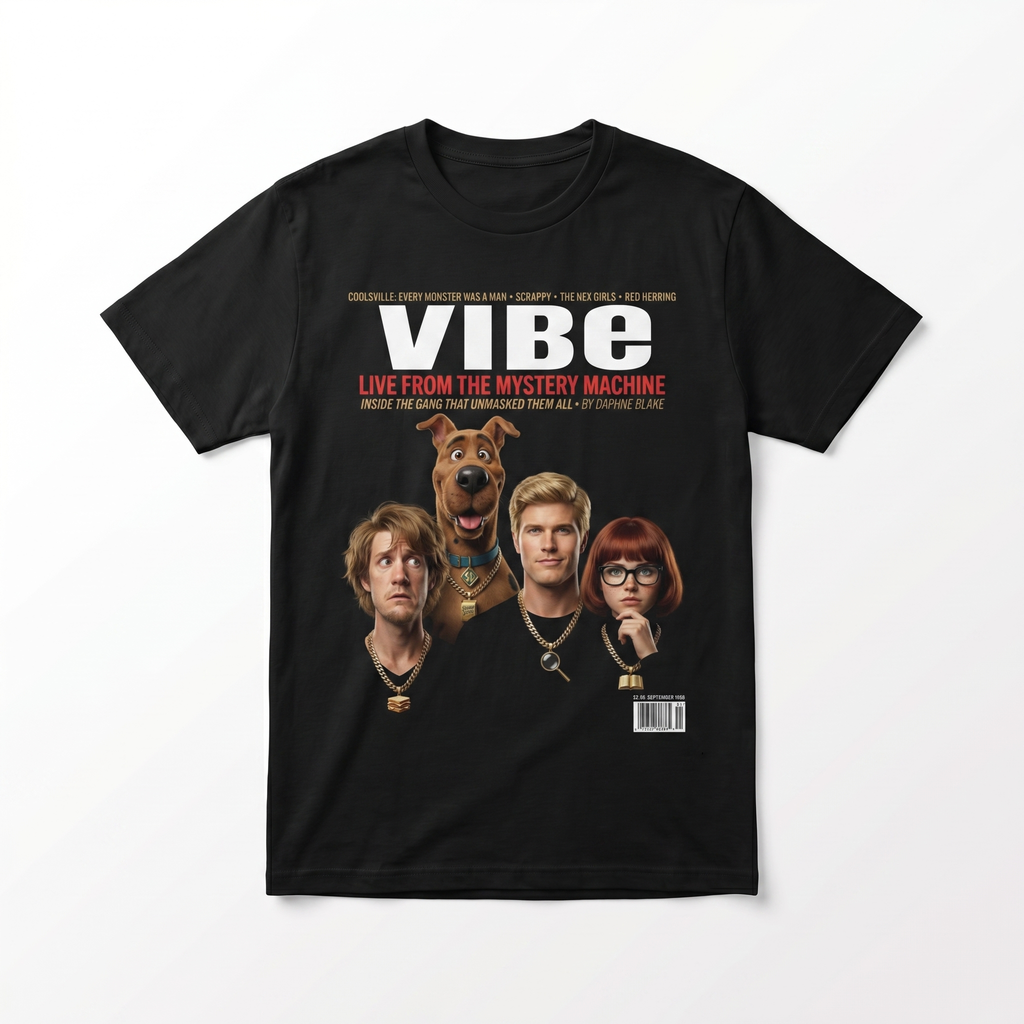 Scooby-Doo VIBE Magazine Tee — front mockup