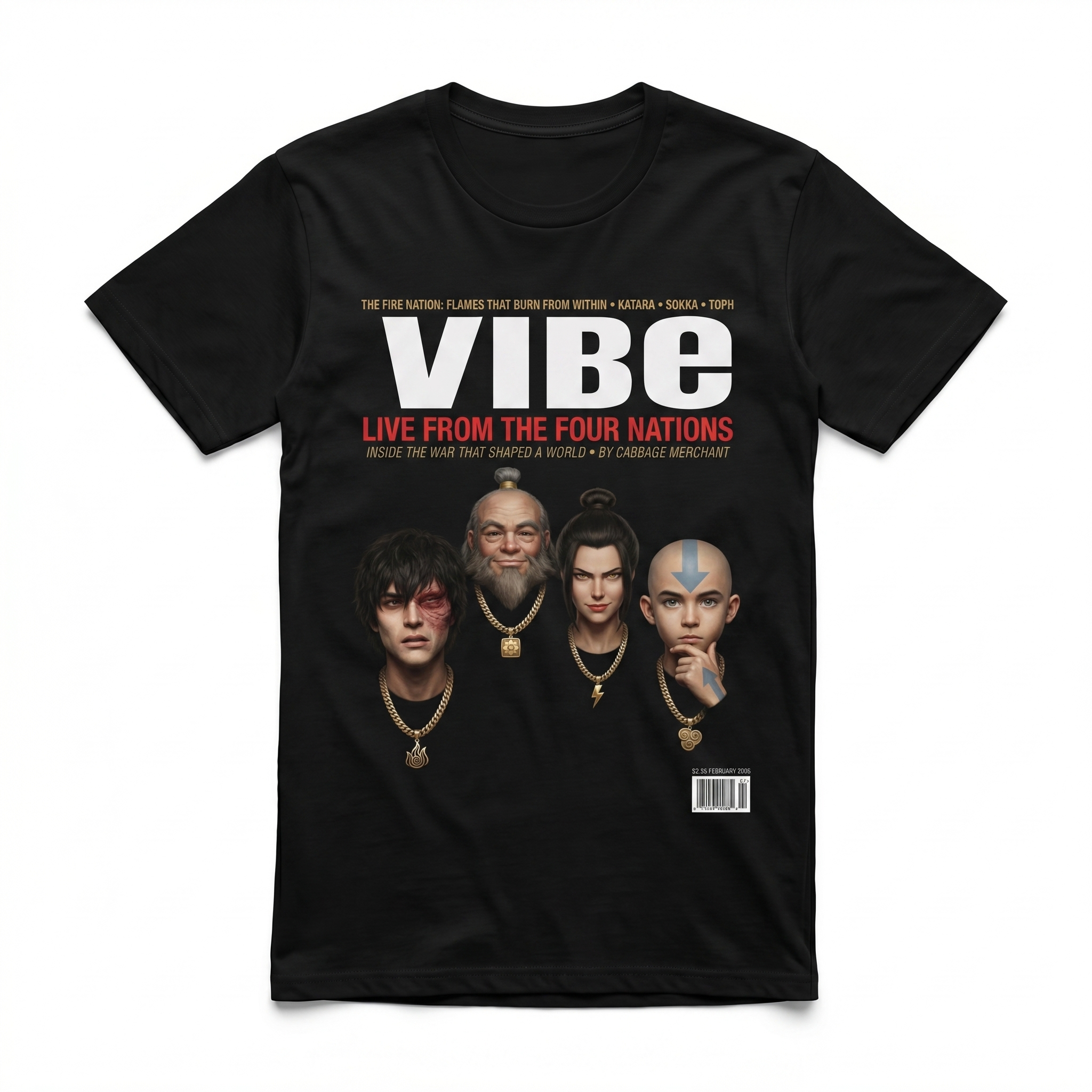 Avatar Last Airbender VIBE Magazine Tee — front mockup