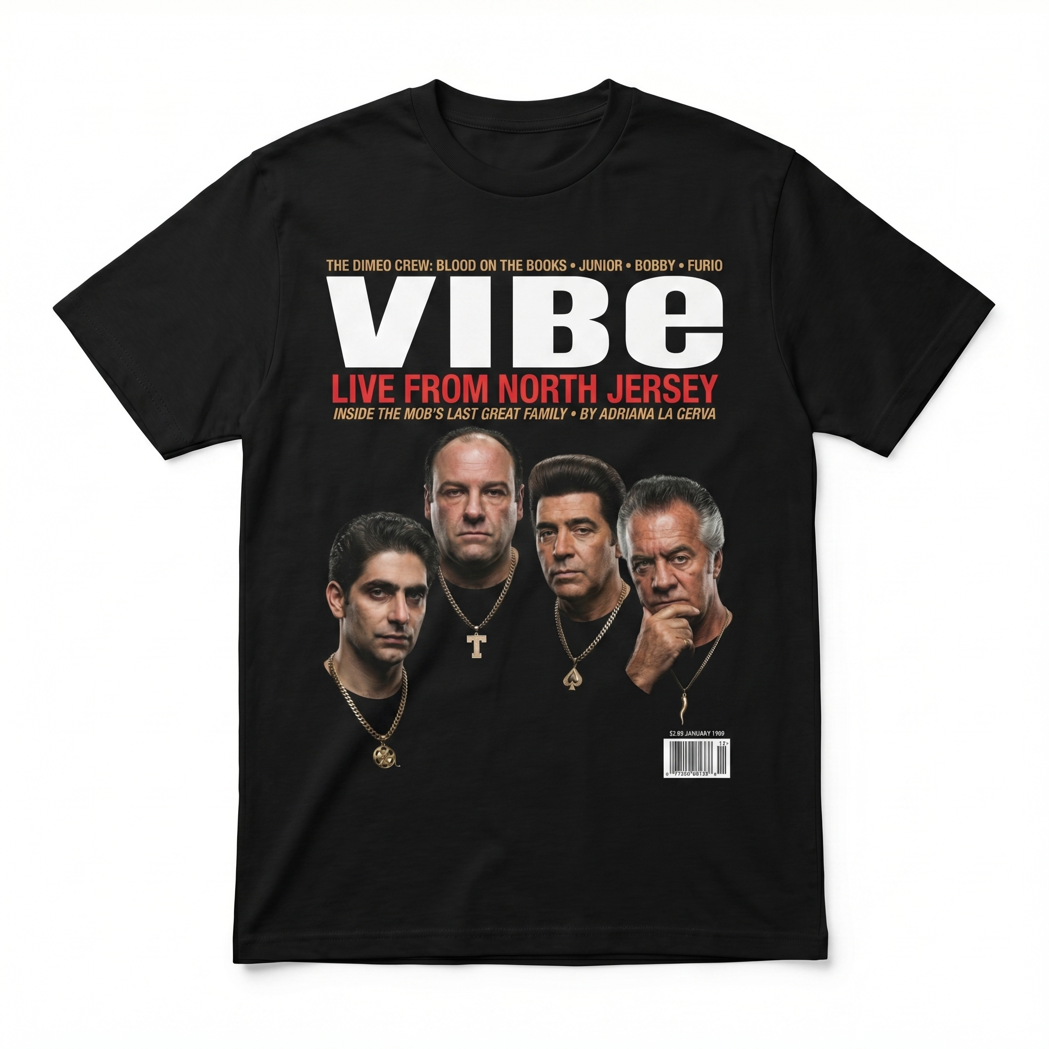 Sopranos VIBE Magazine Tee — front mockup