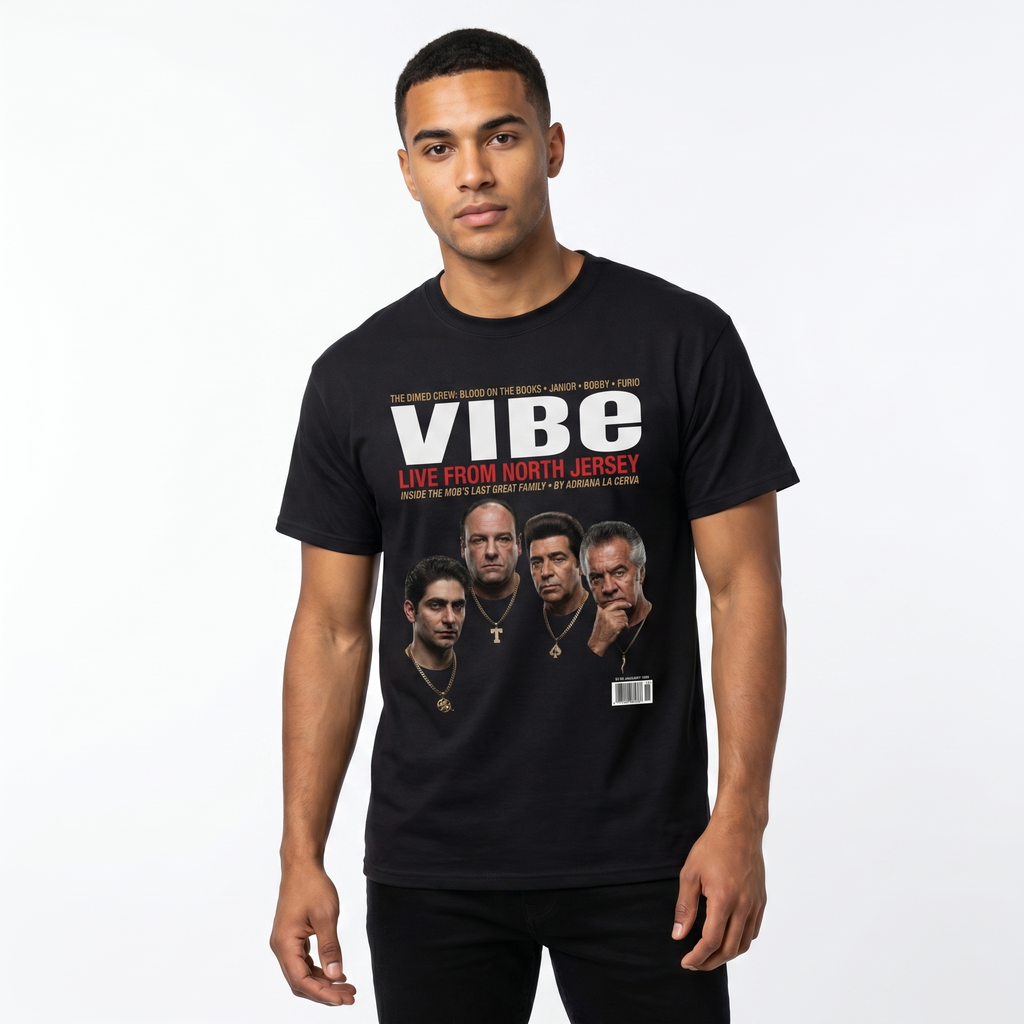 Sopranos VIBE Magazine Tee — model mockup