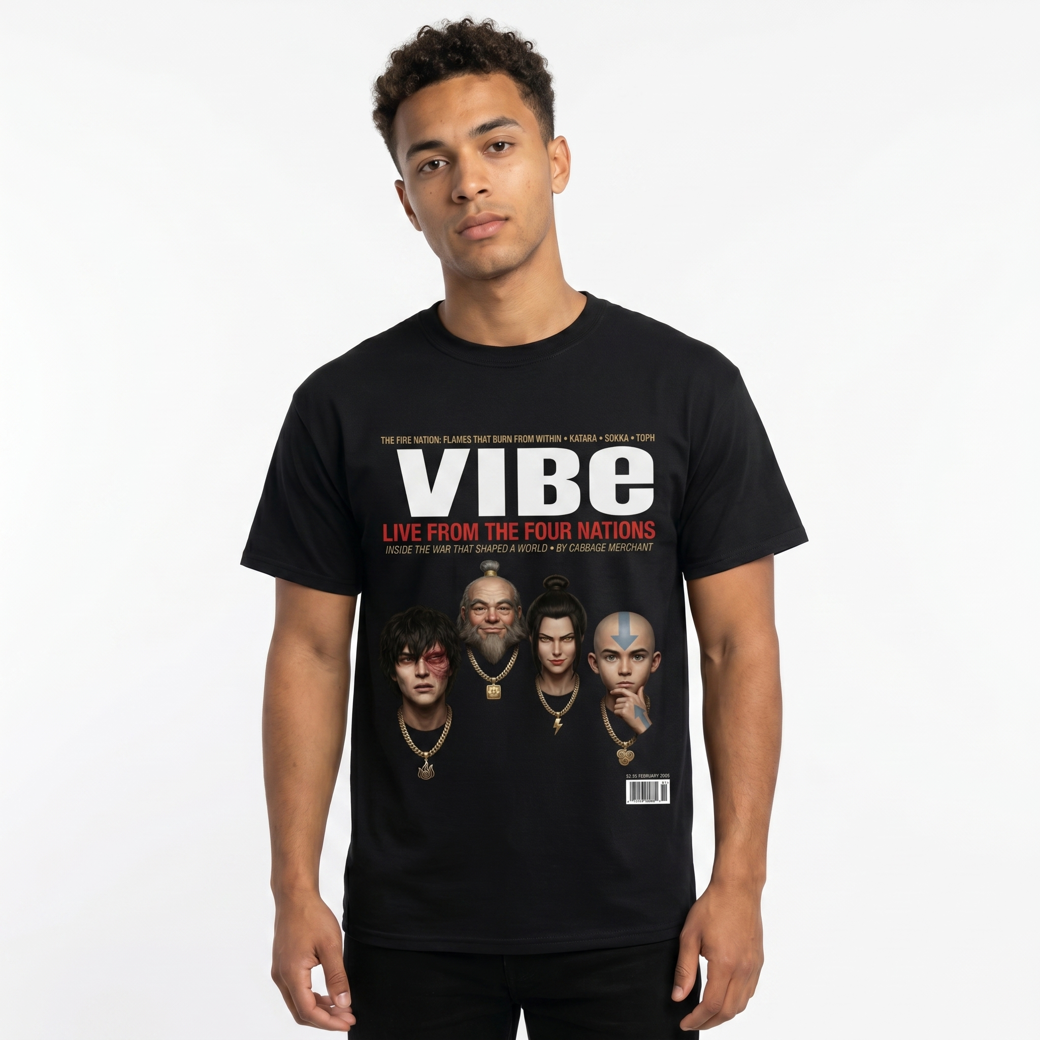 Avatar Last Airbender VIBE Magazine Tee — model mockup