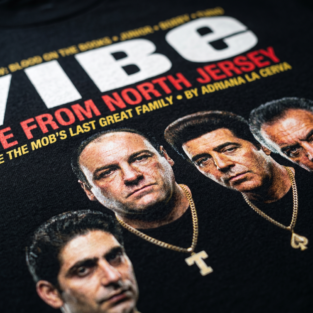 Sopranos VIBE Magazine Tee — closeup mockup