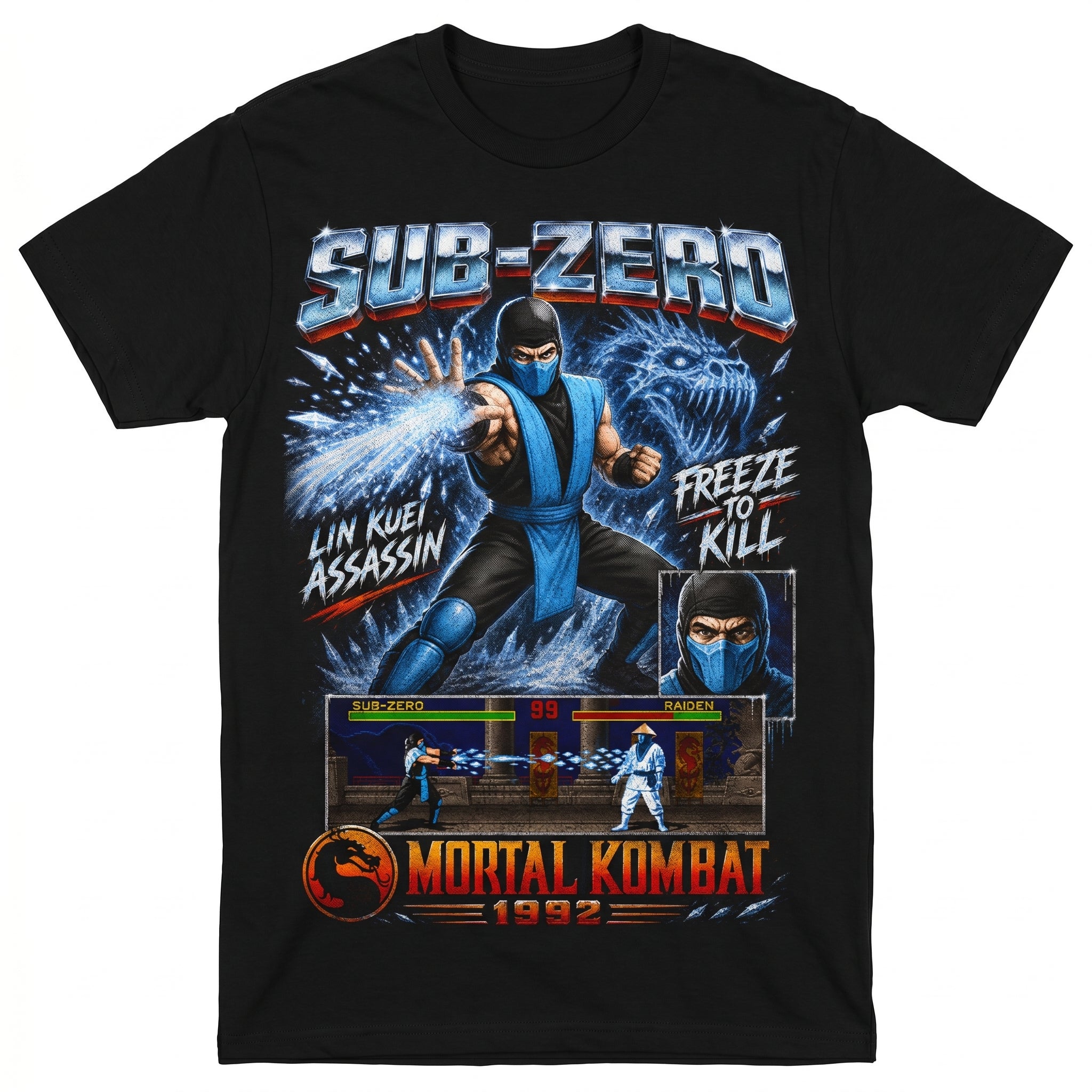 Sub-Zero Mortal Kombat Tee | Vintage 90s Gaming Shirt