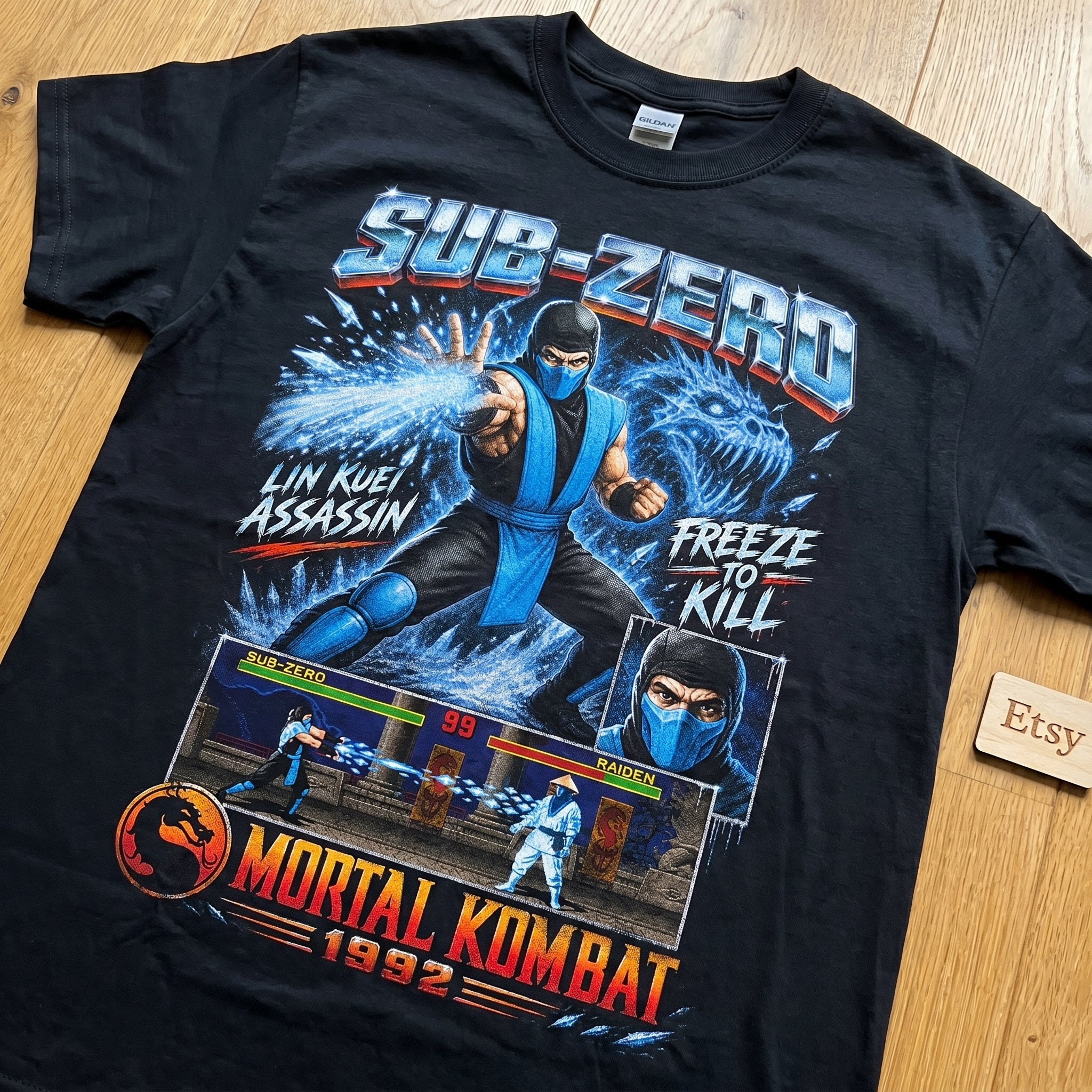 Sub-Zero Mortal Kombat Tee | Vintage 90s Gaming Shirt