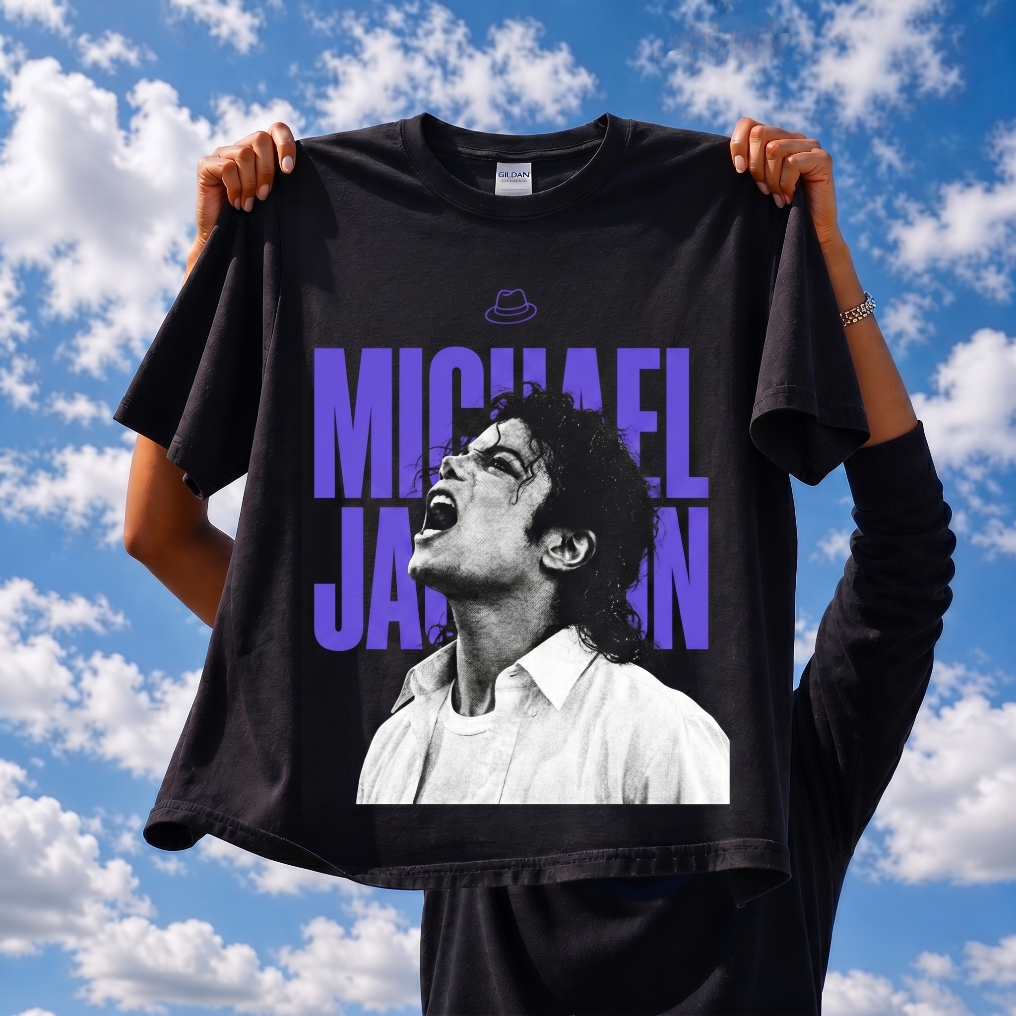 MJ Halftone Portrait Tee