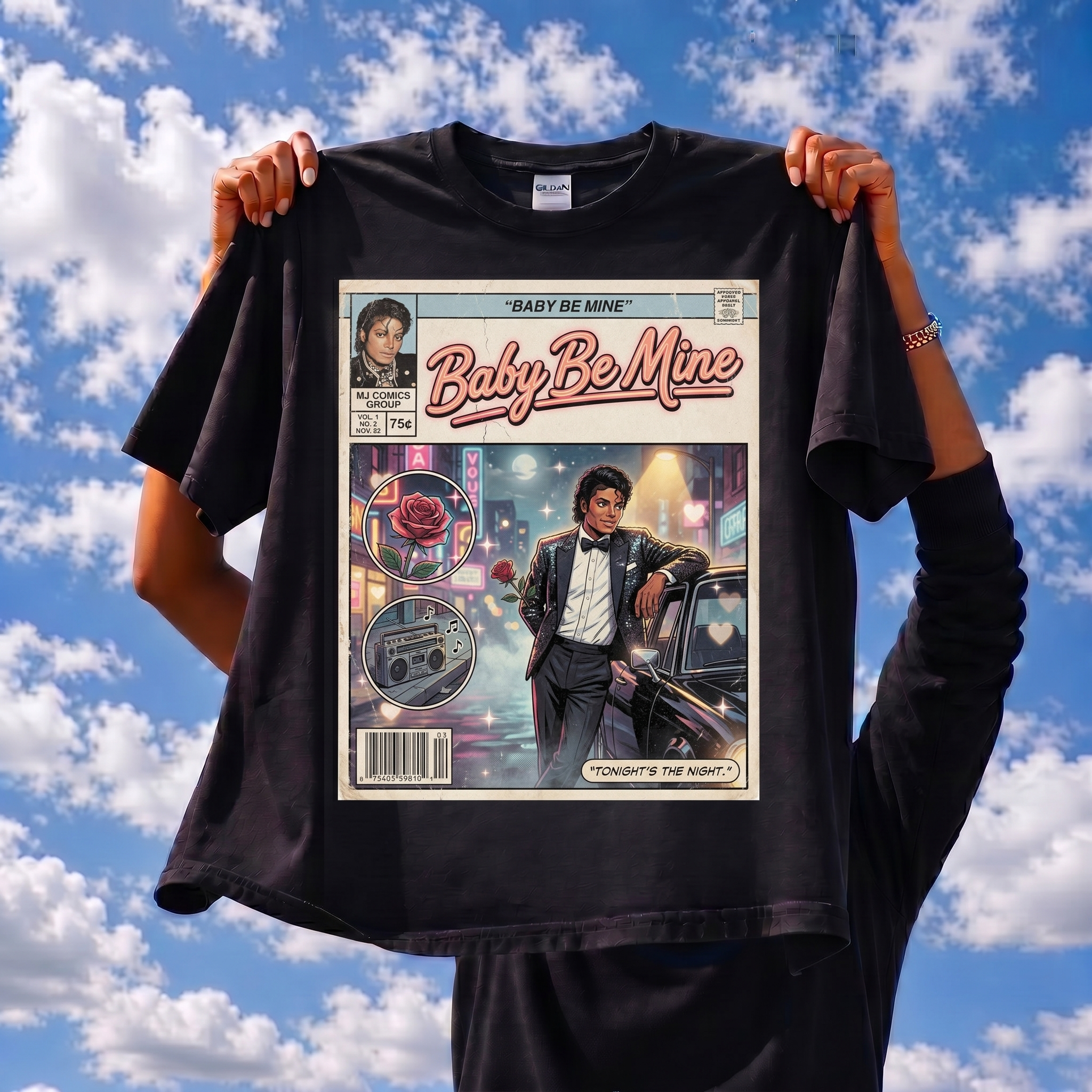 Michael Jackson Baby Be Mine Comic Tee